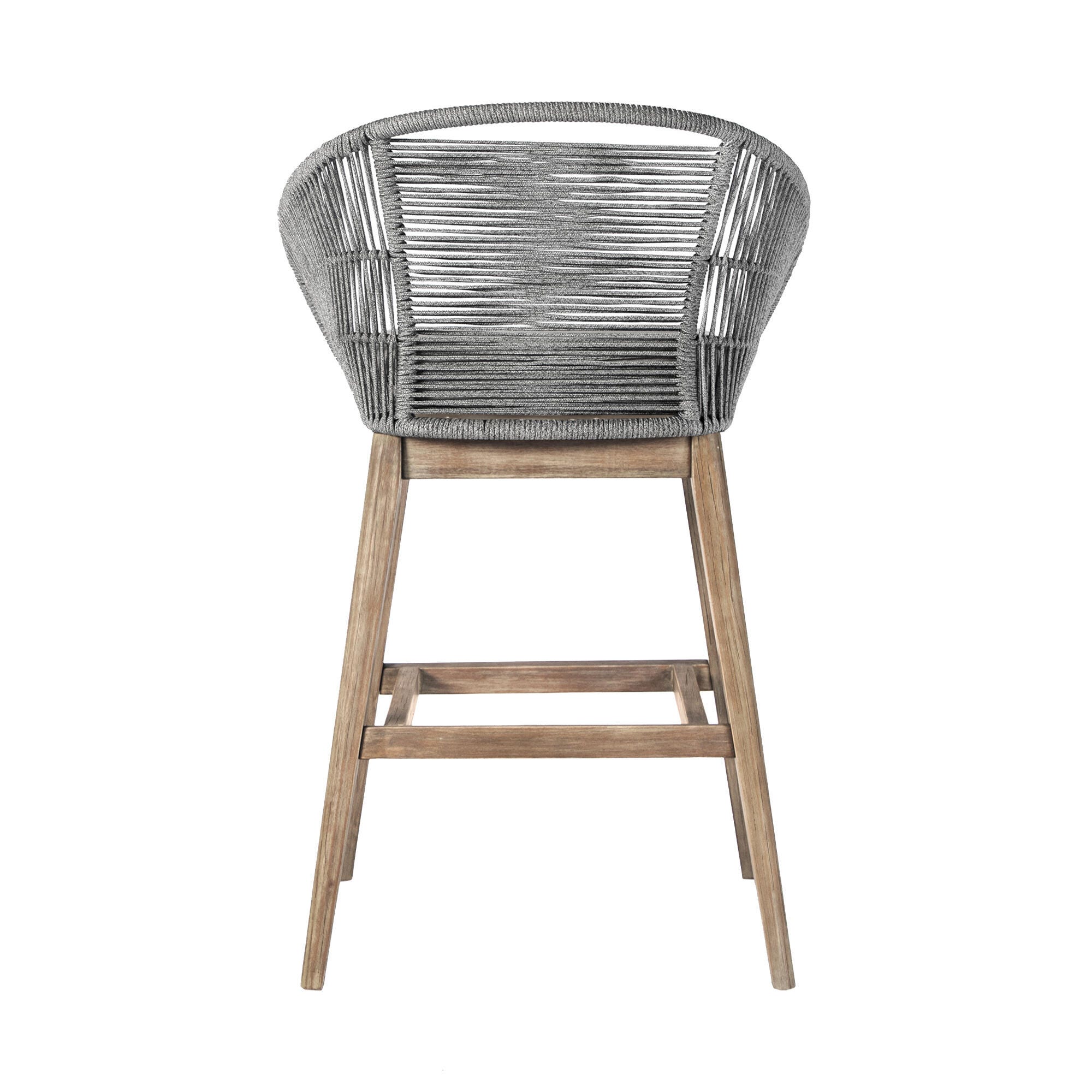Tutti Frutti Outdoor Bar Height Bar Stool, Aged Teak, large