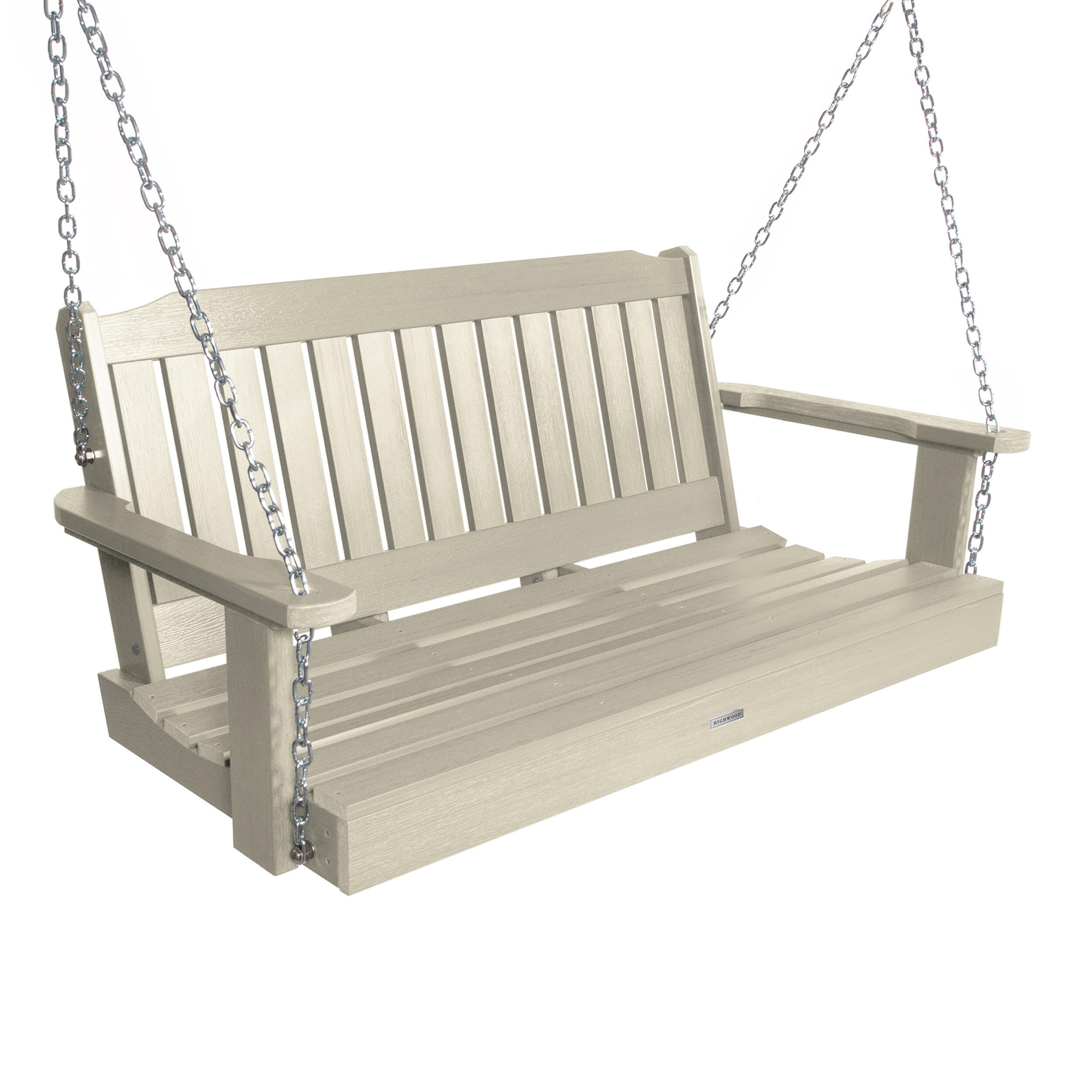 Highwood USA Lehigh 4-Foot Porch Swing, Whitewash, large