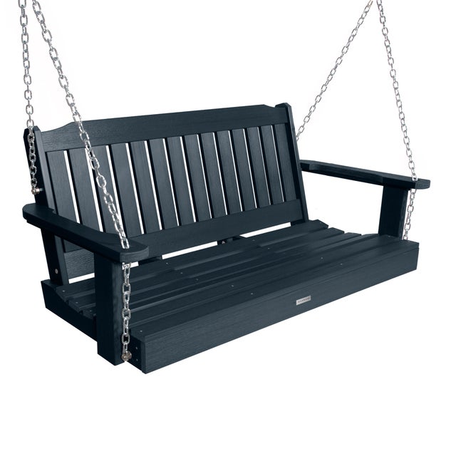 Highwood USA Lehigh 4-Foot Porch Swing, Federal Blue