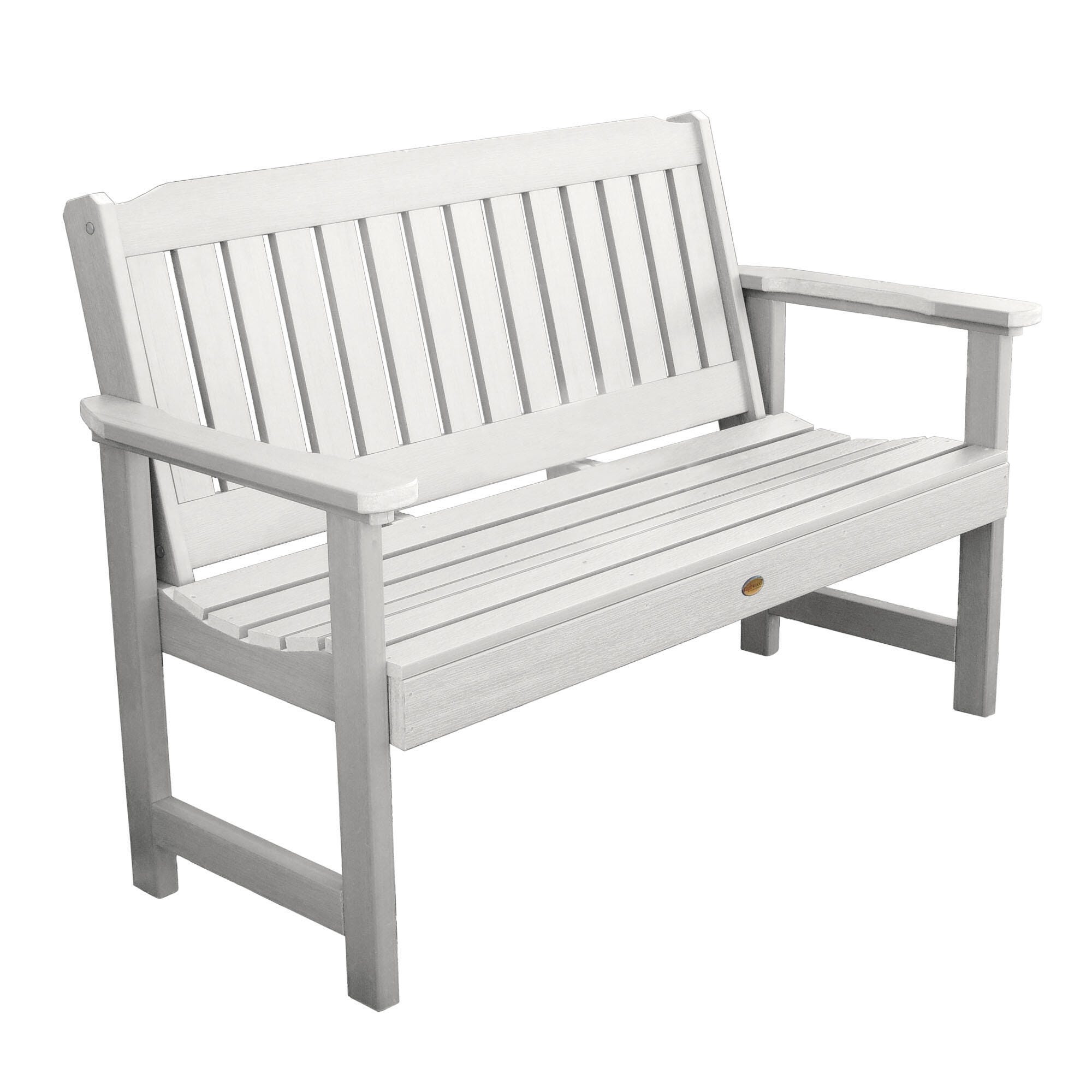 Highwood USA Lehigh 5-Foot Garden Bench, White, large