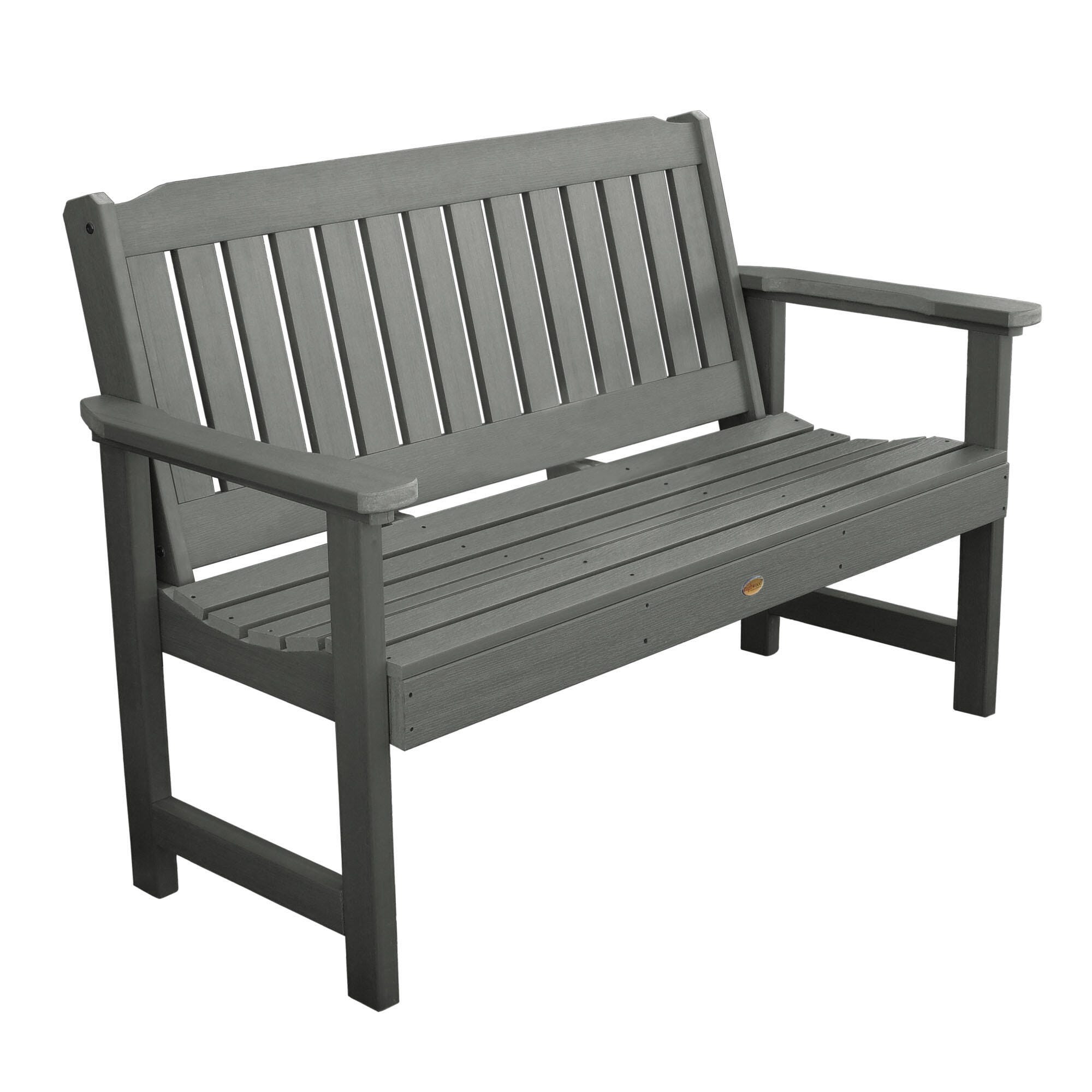 Highwood USA Lehigh 5-Foot Garden Bench, Coastal Teak, large