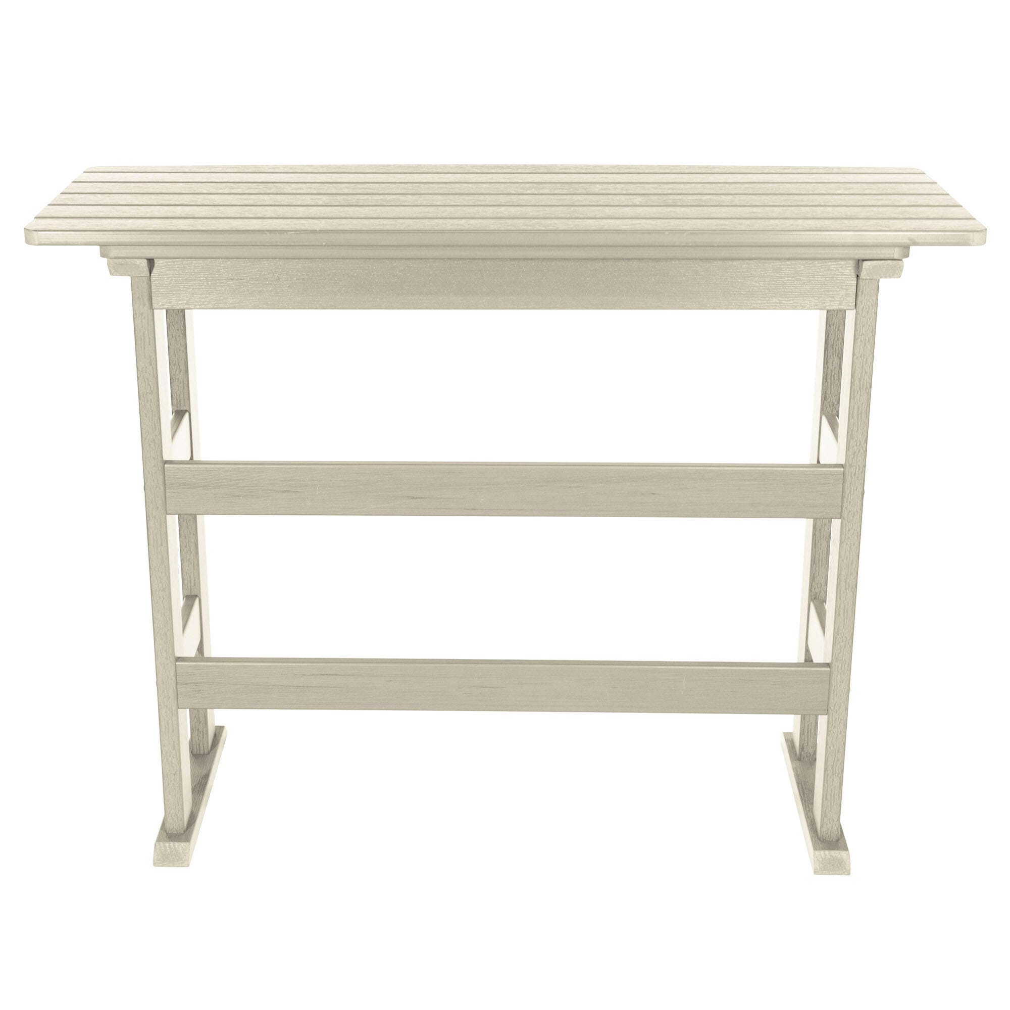 Highwood USA Lehigh Bar Height Balcony Table, Whitewash, large
