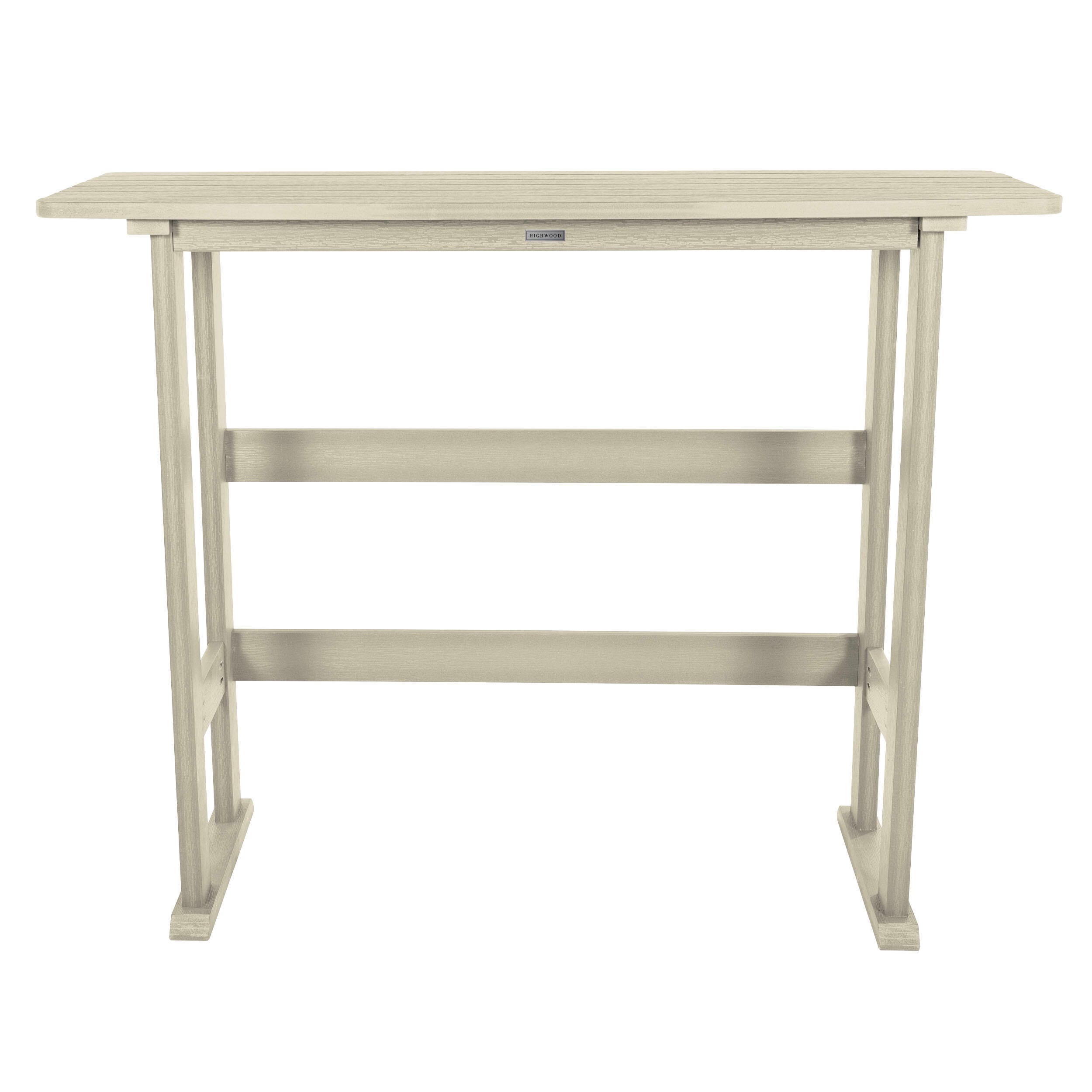 Highwood USA Lehigh Bar Height Balcony Table, Whitewash, large