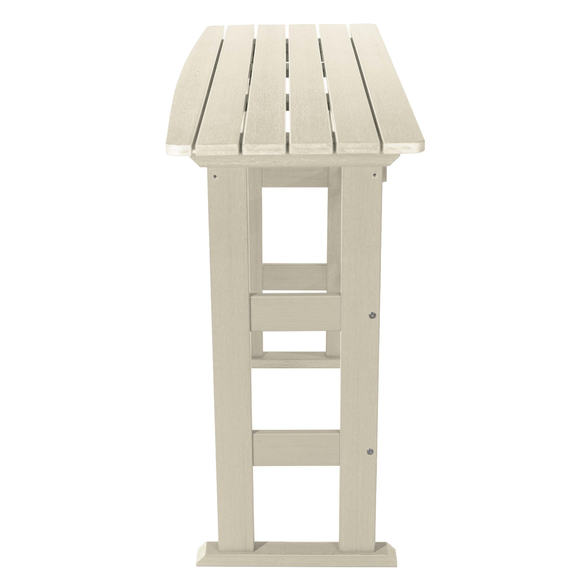 Highwood USA Lehigh Bar Height Balcony Table, Whitewash, large