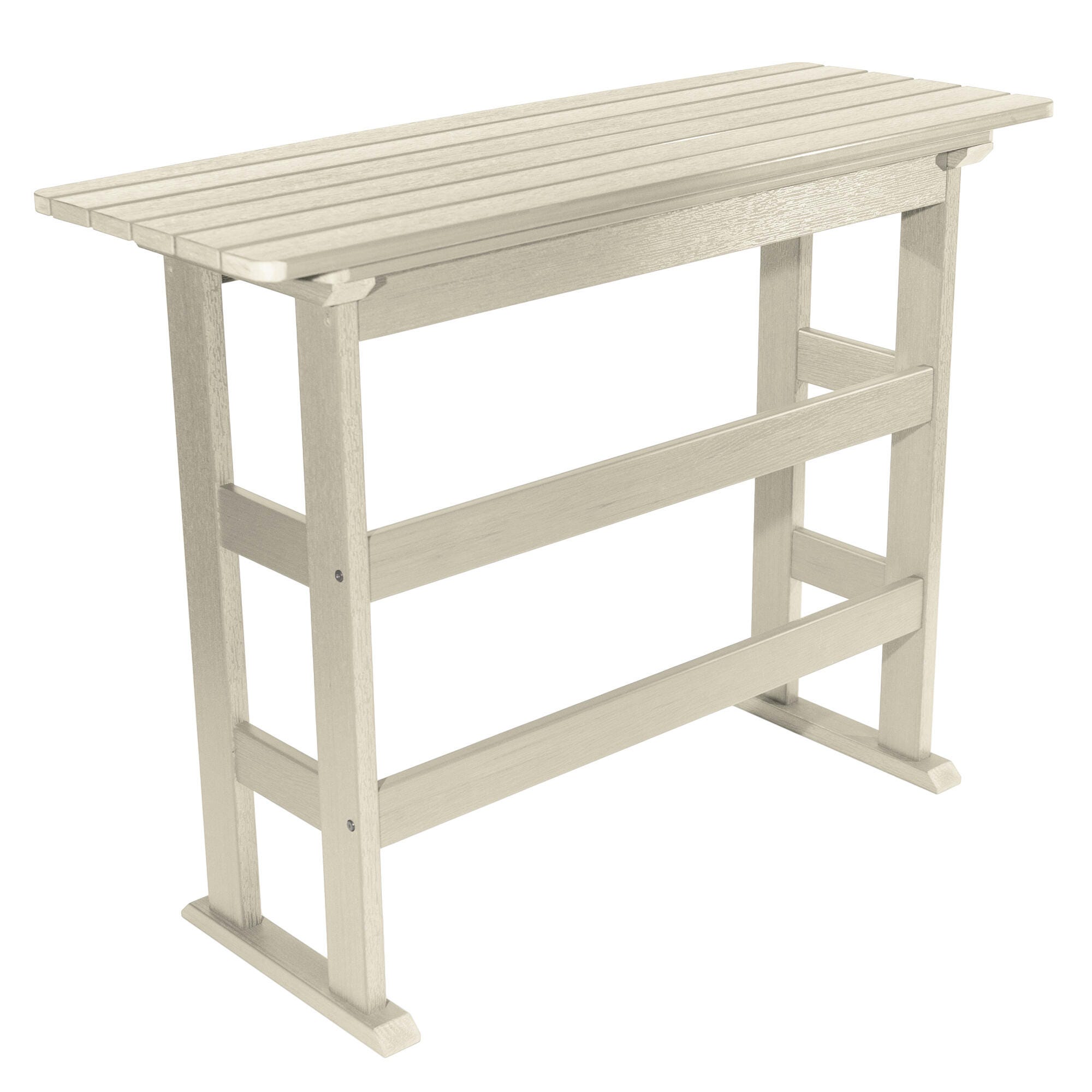 Highwood USA Lehigh Bar Height Balcony Table, Whitewash, large