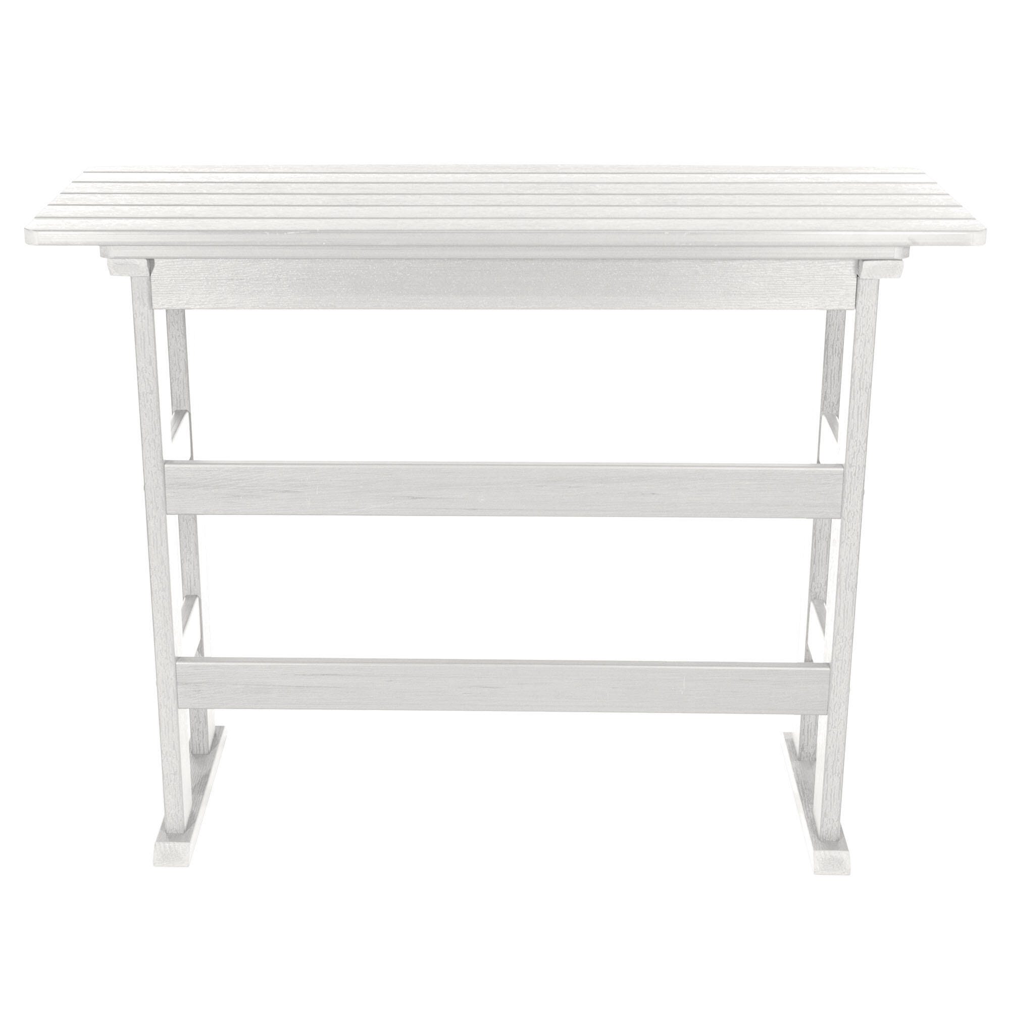Highwood USA Lehigh Bar Height Balcony Table, White, large