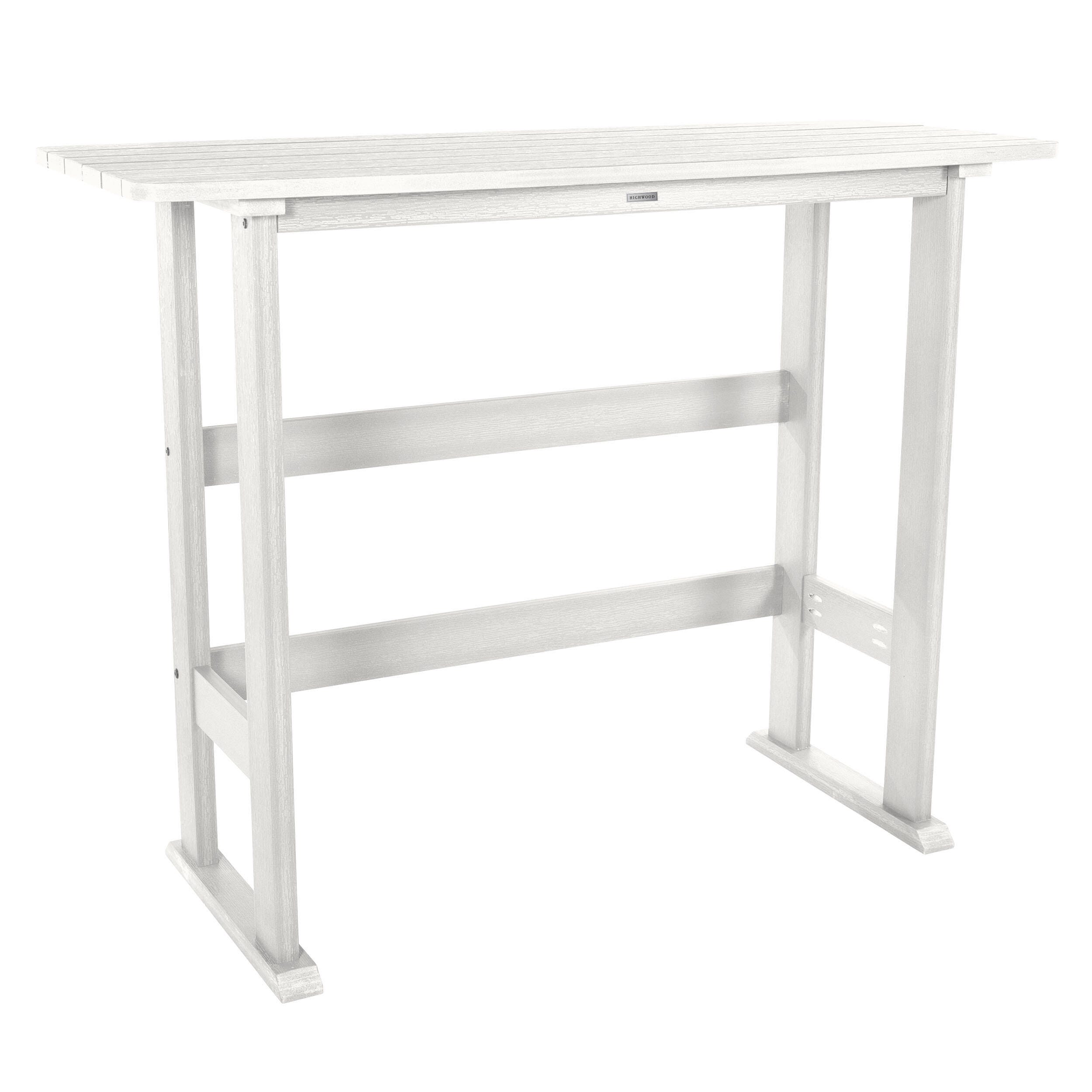 Highwood USA Lehigh Bar Height Balcony Table, White, large