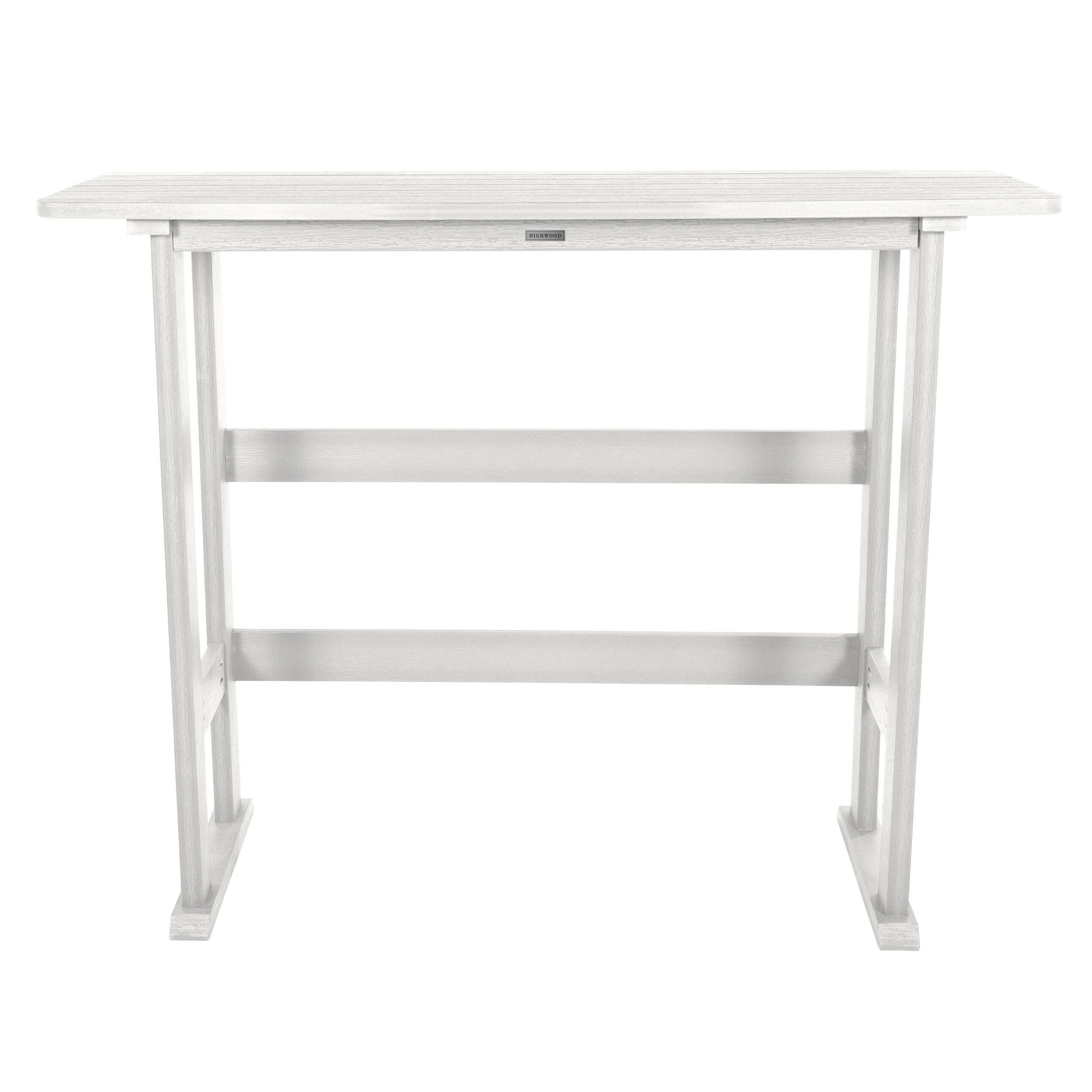 Highwood USA Lehigh Bar Height Balcony Table, White, large