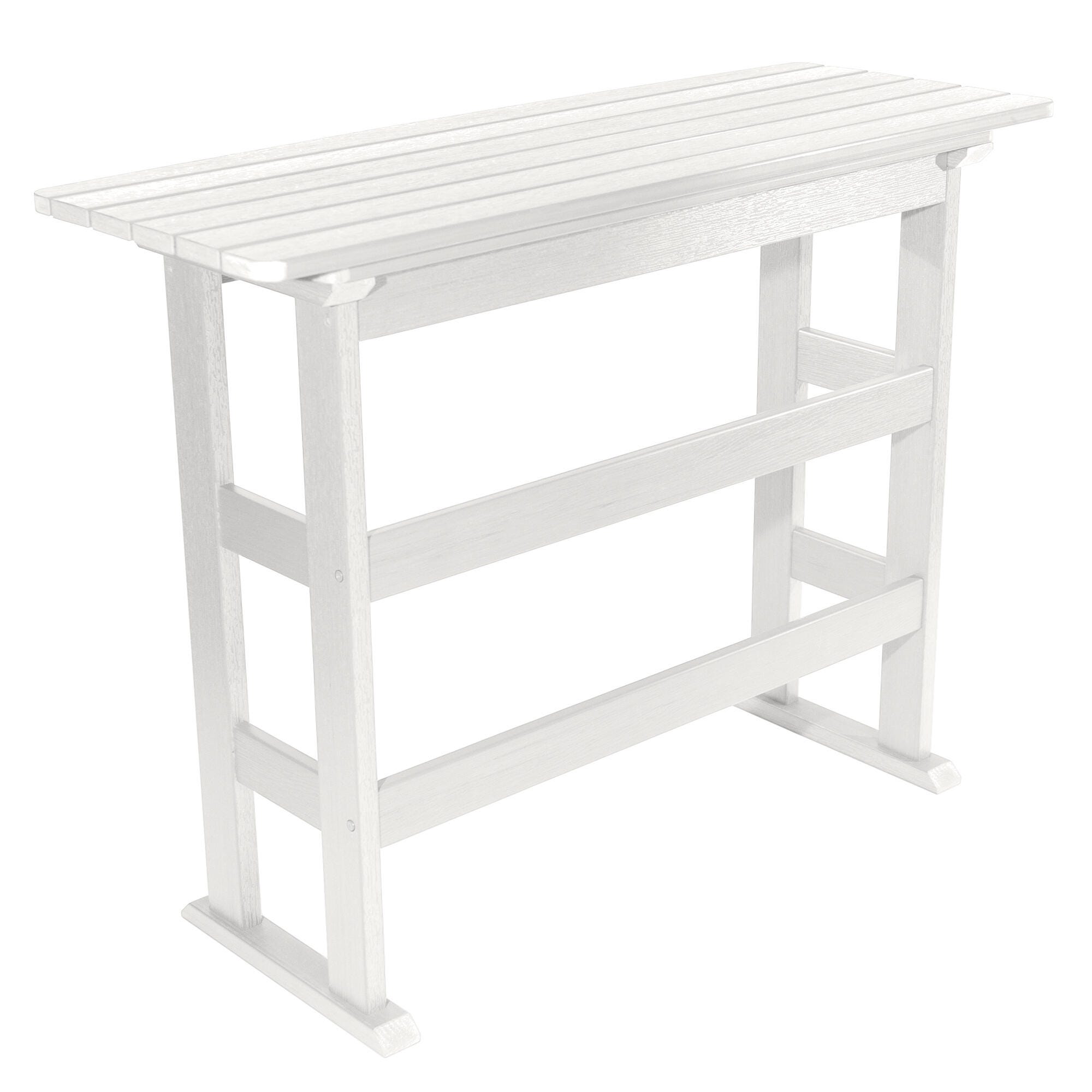 Highwood USA Lehigh Bar Height Balcony Table, White, large