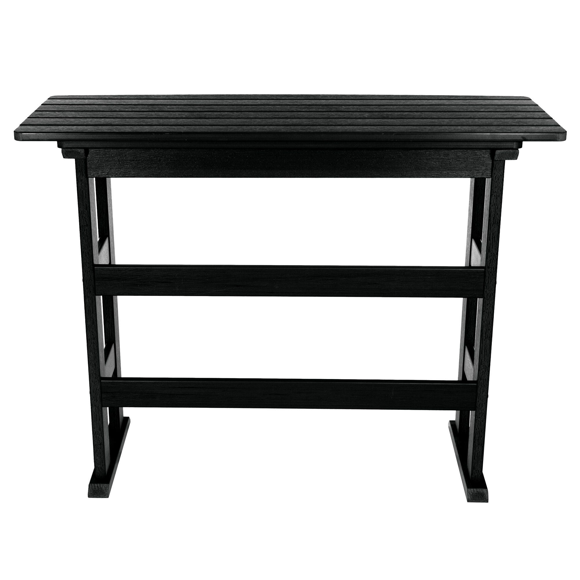 Highwood USA Lehigh Bar Height Balcony Table, Black, large