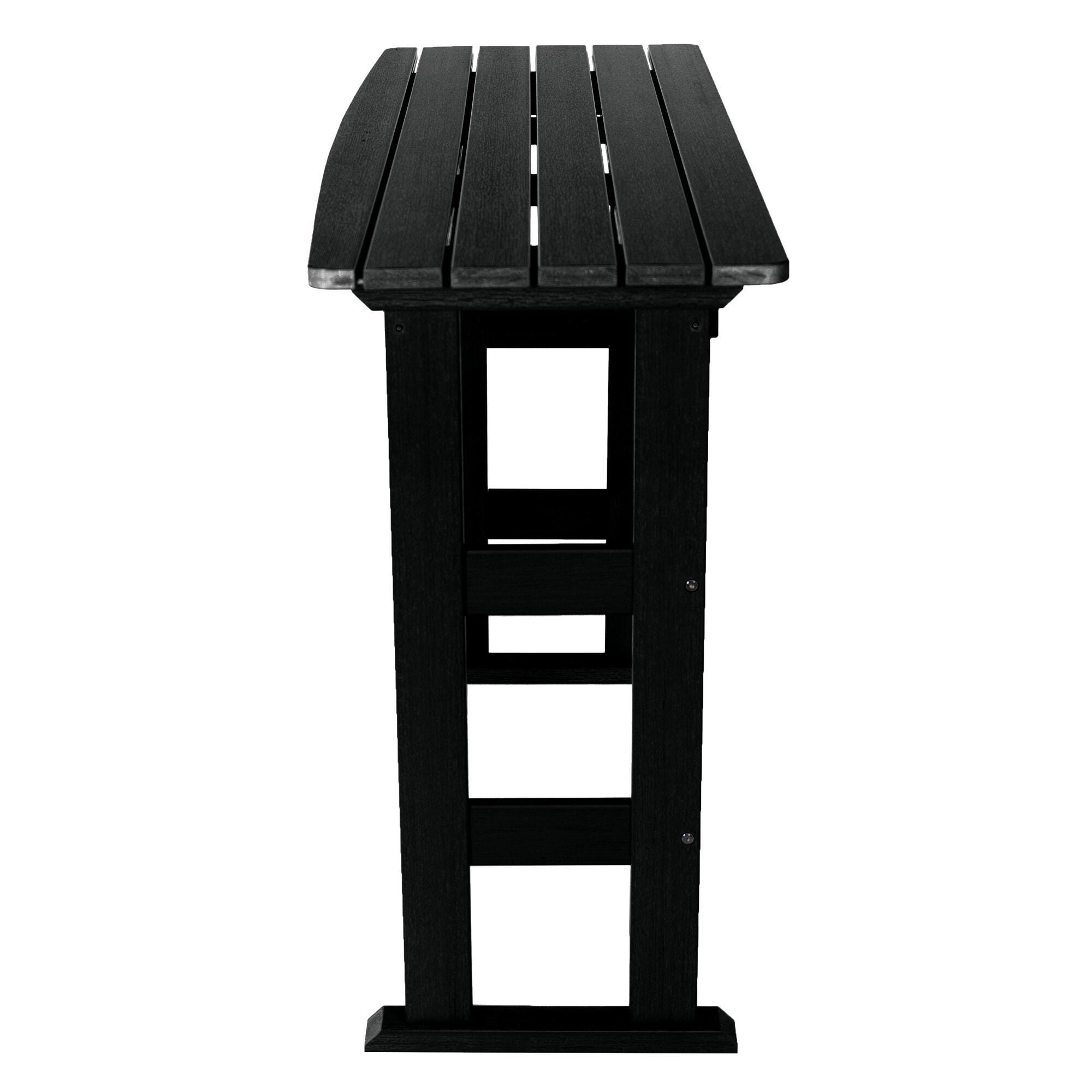 Highwood USA Lehigh Bar Height Balcony Table, Black, large