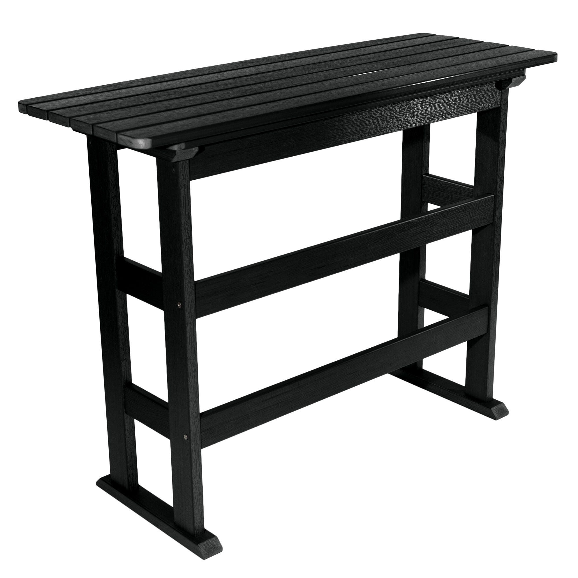Highwood USA Lehigh Bar Height Balcony Table, Black, large