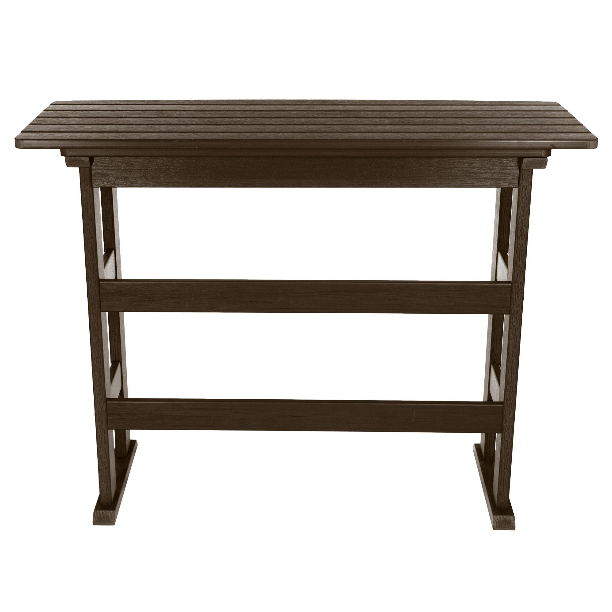 Highwood USA Lehigh Bar Height Balcony Table, Weathered Acorn, large