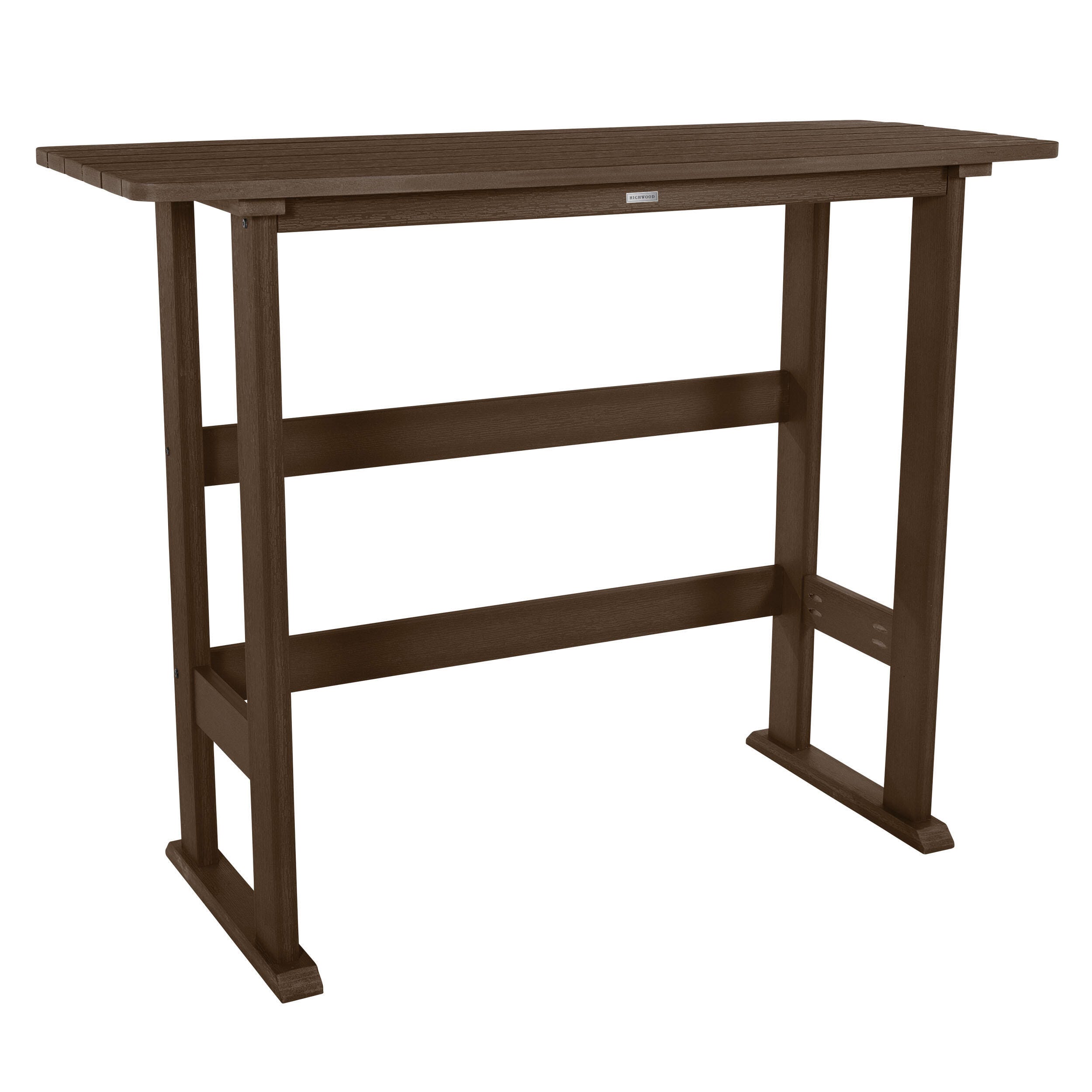 Highwood USA Lehigh Bar Height Balcony Table, Weathered Acorn, large