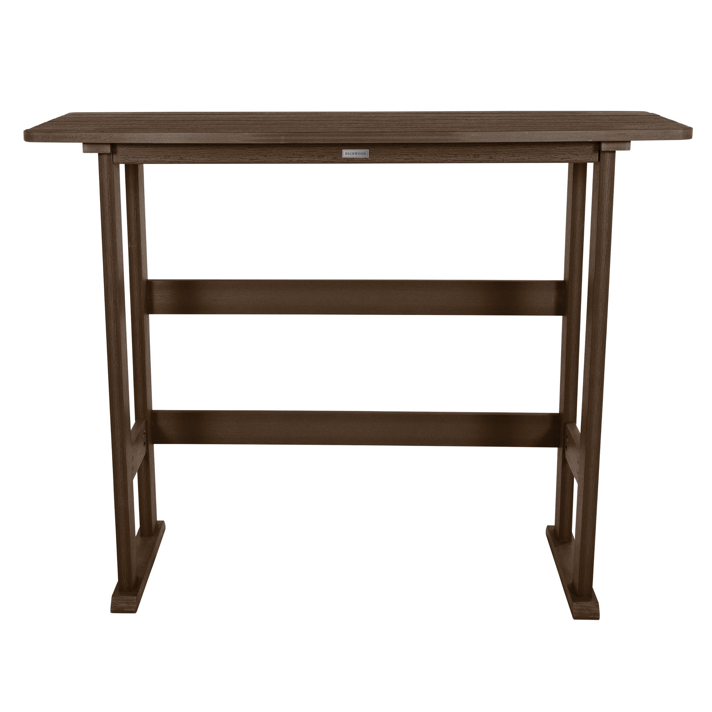 Highwood USA Lehigh Bar Height Balcony Table, Weathered Acorn, large