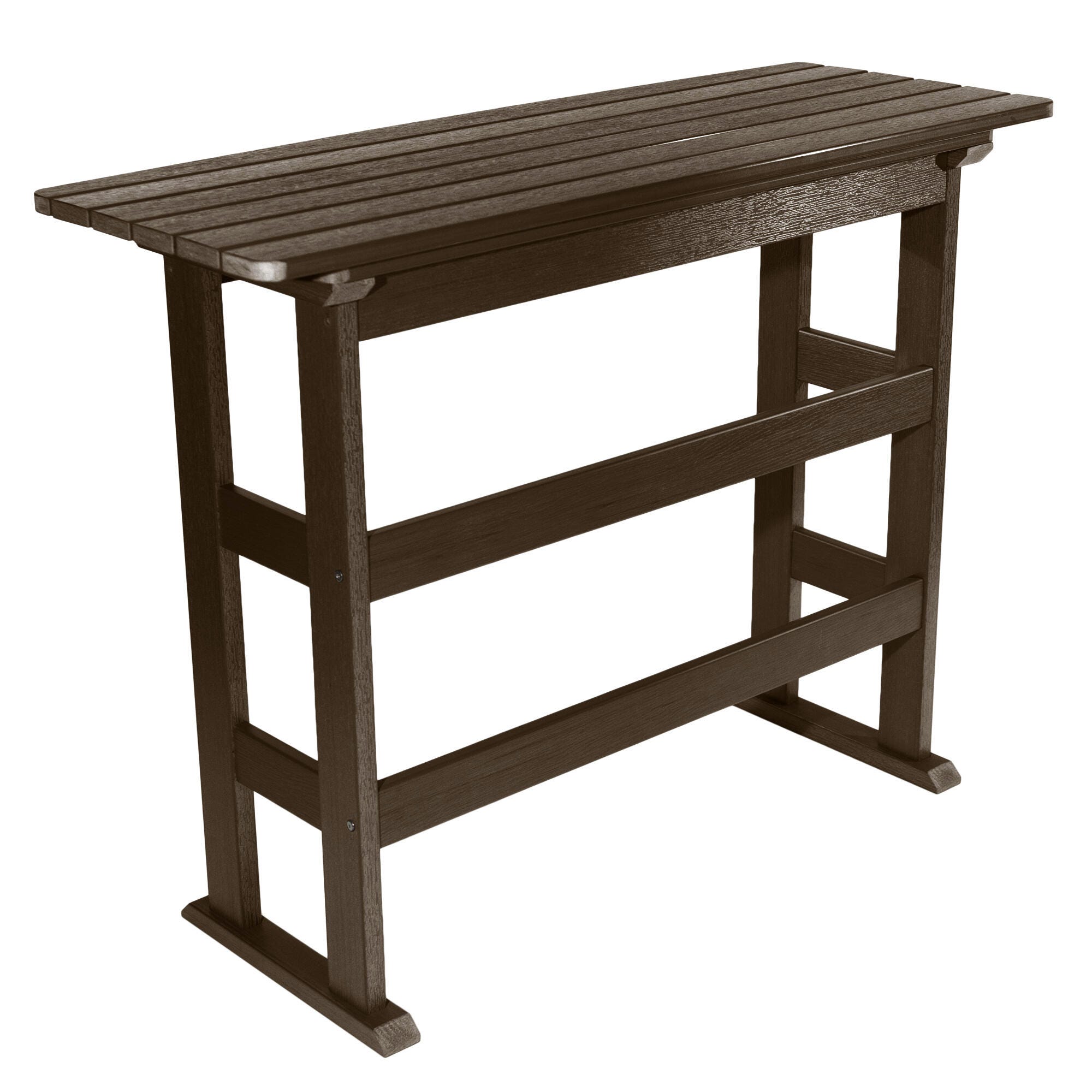 Highwood USA Lehigh Bar Height Balcony Table, Weathered Acorn, large
