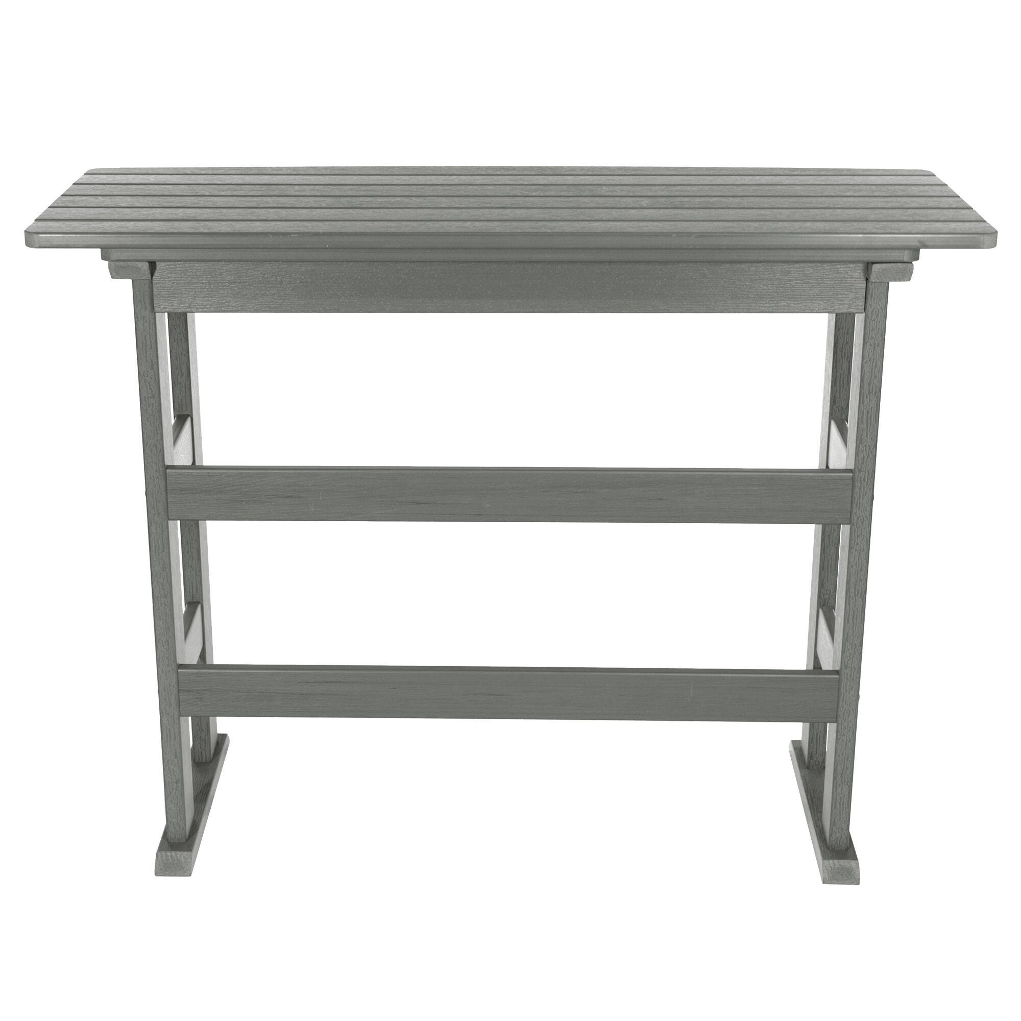 Highwood USA Lehigh Bar Height Balcony Table, Coastal Teak, large