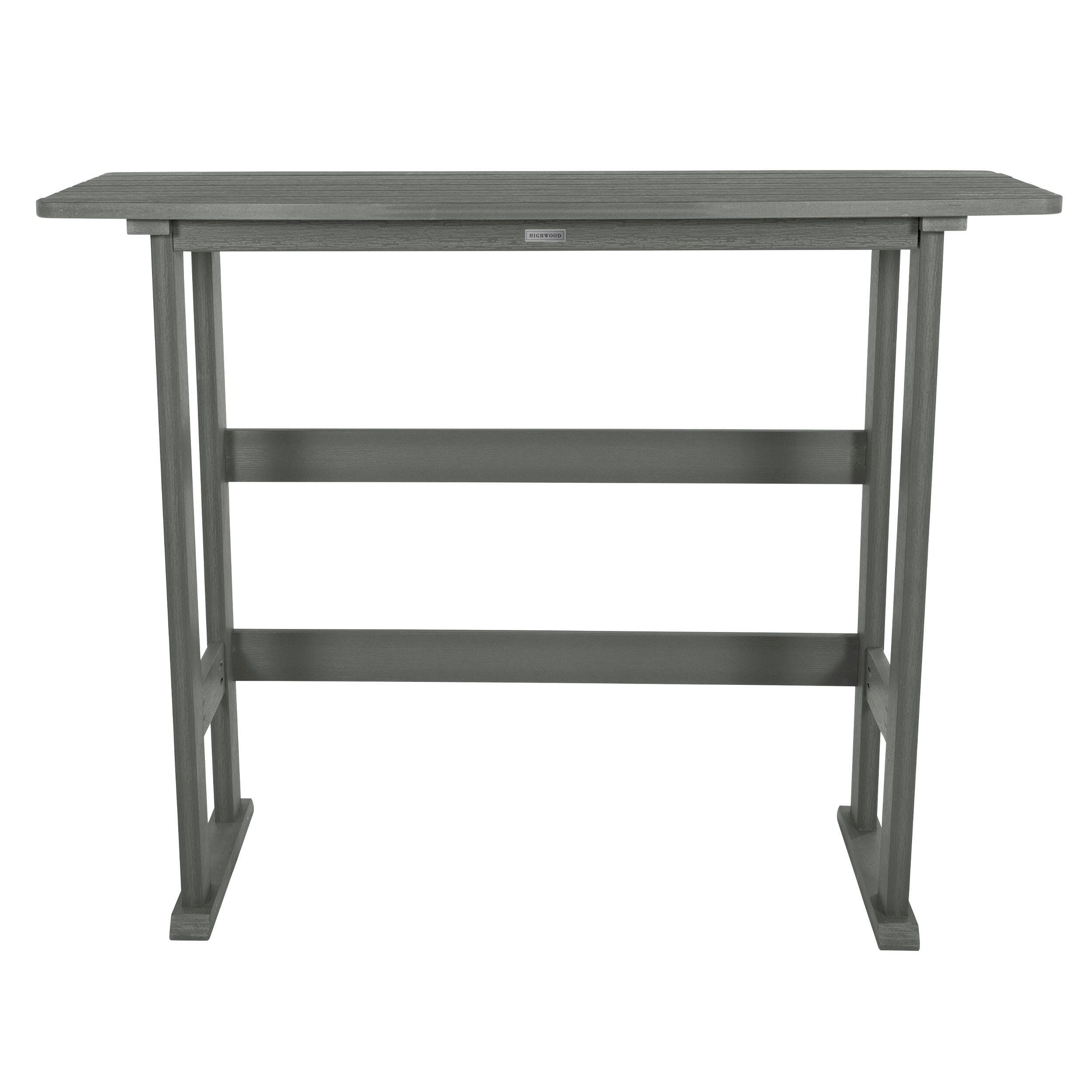Highwood USA Lehigh Bar Height Balcony Table, Coastal Teak, large