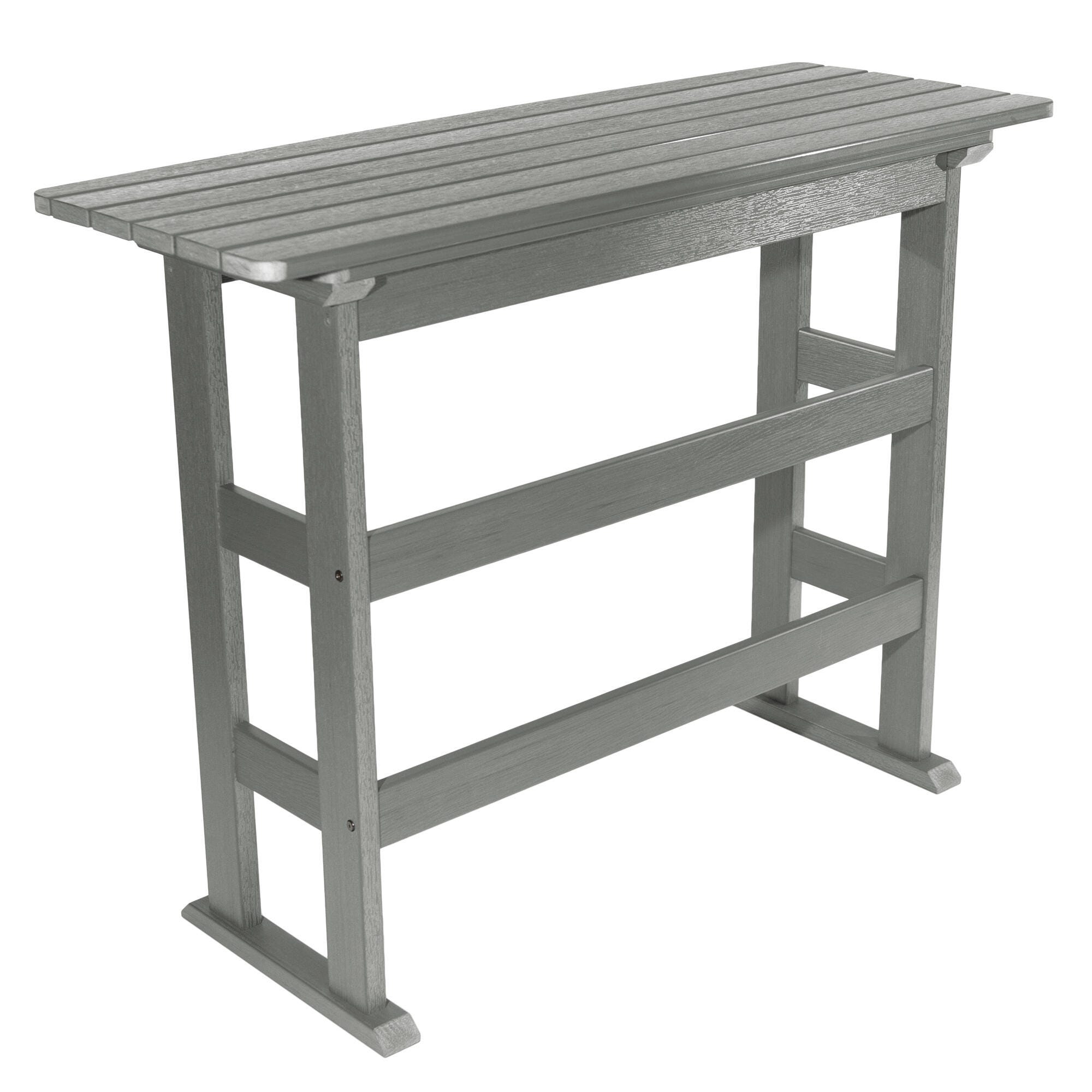 Highwood USA Lehigh Bar Height Balcony Table, Coastal Teak, large