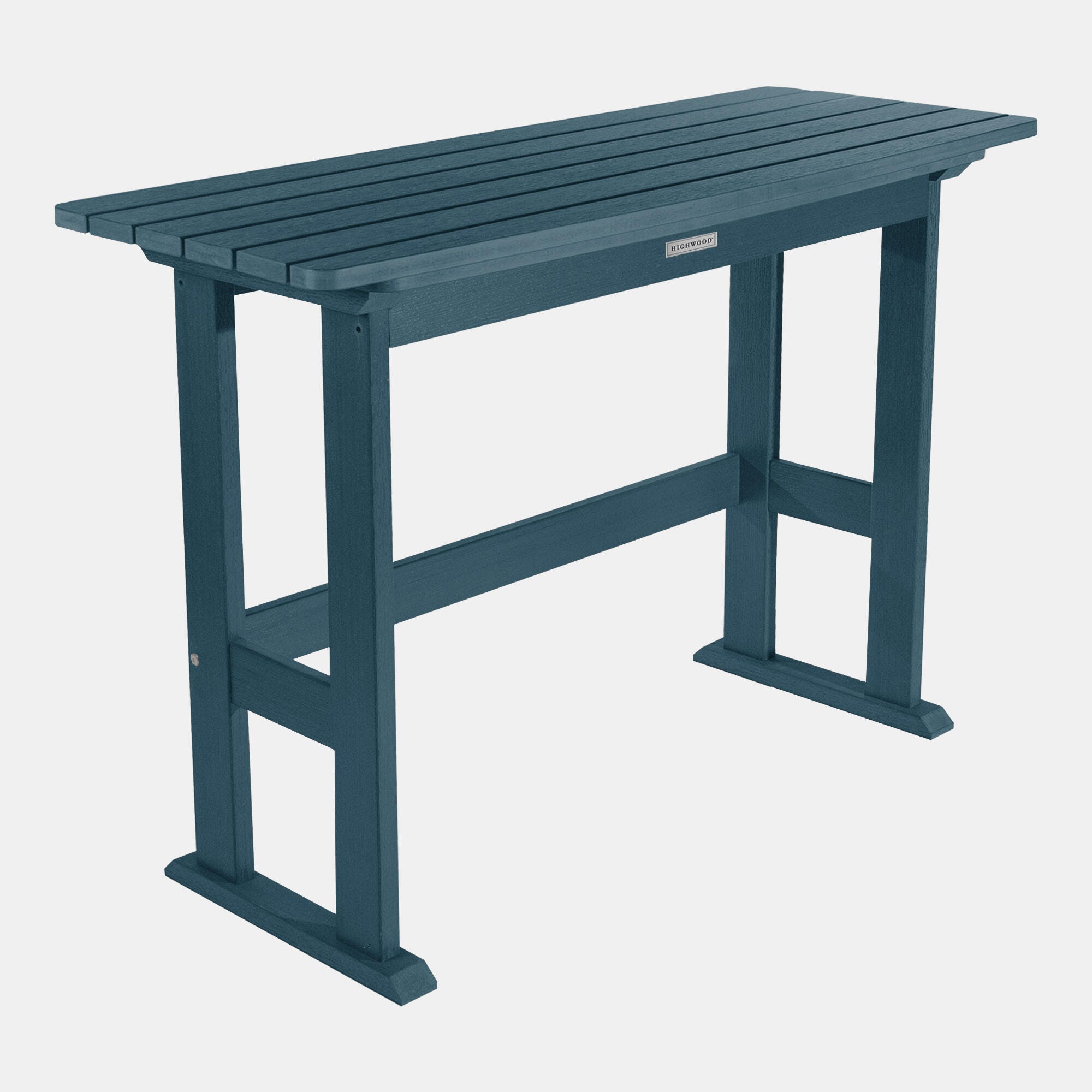Highwood USA Lehigh Counter Height Balcony Table, Nantucket Blue, large