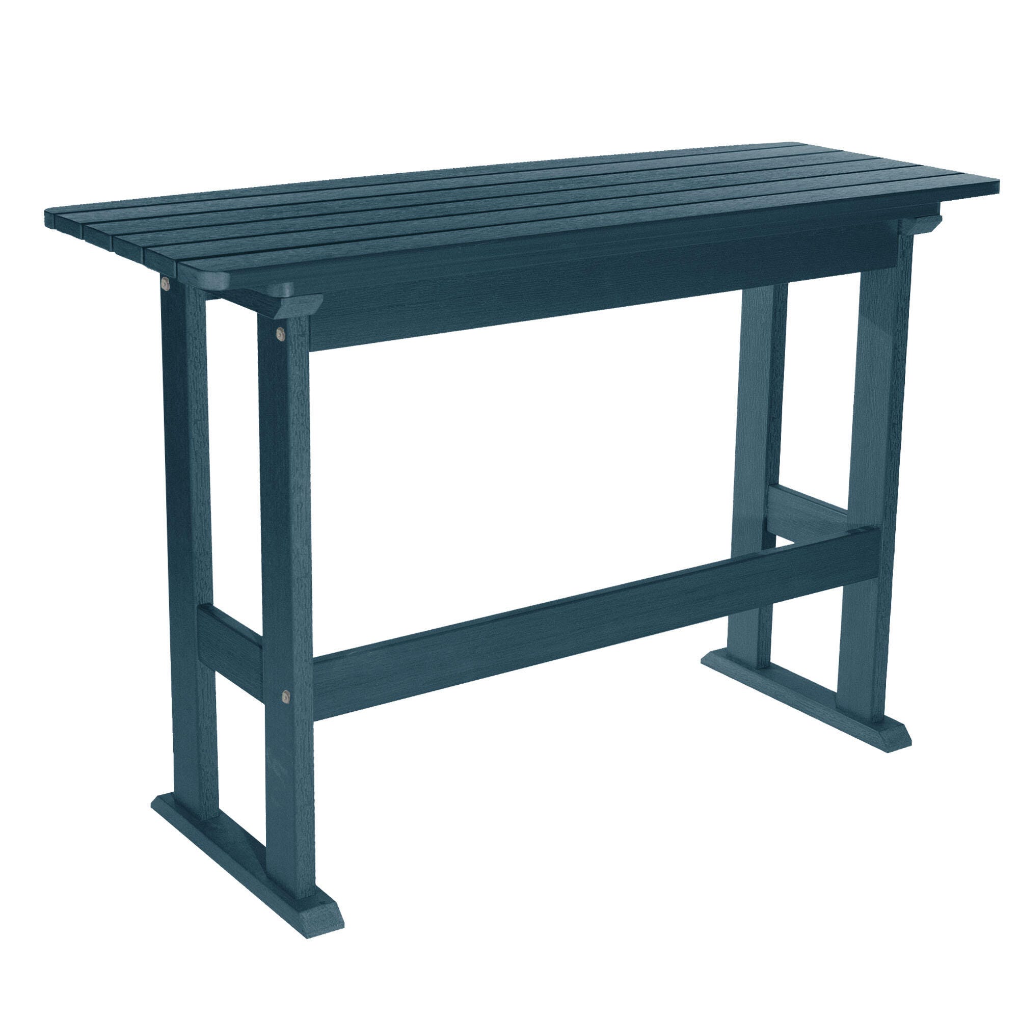 Highwood USA Lehigh Counter Height Balcony Table, Nantucket Blue, large