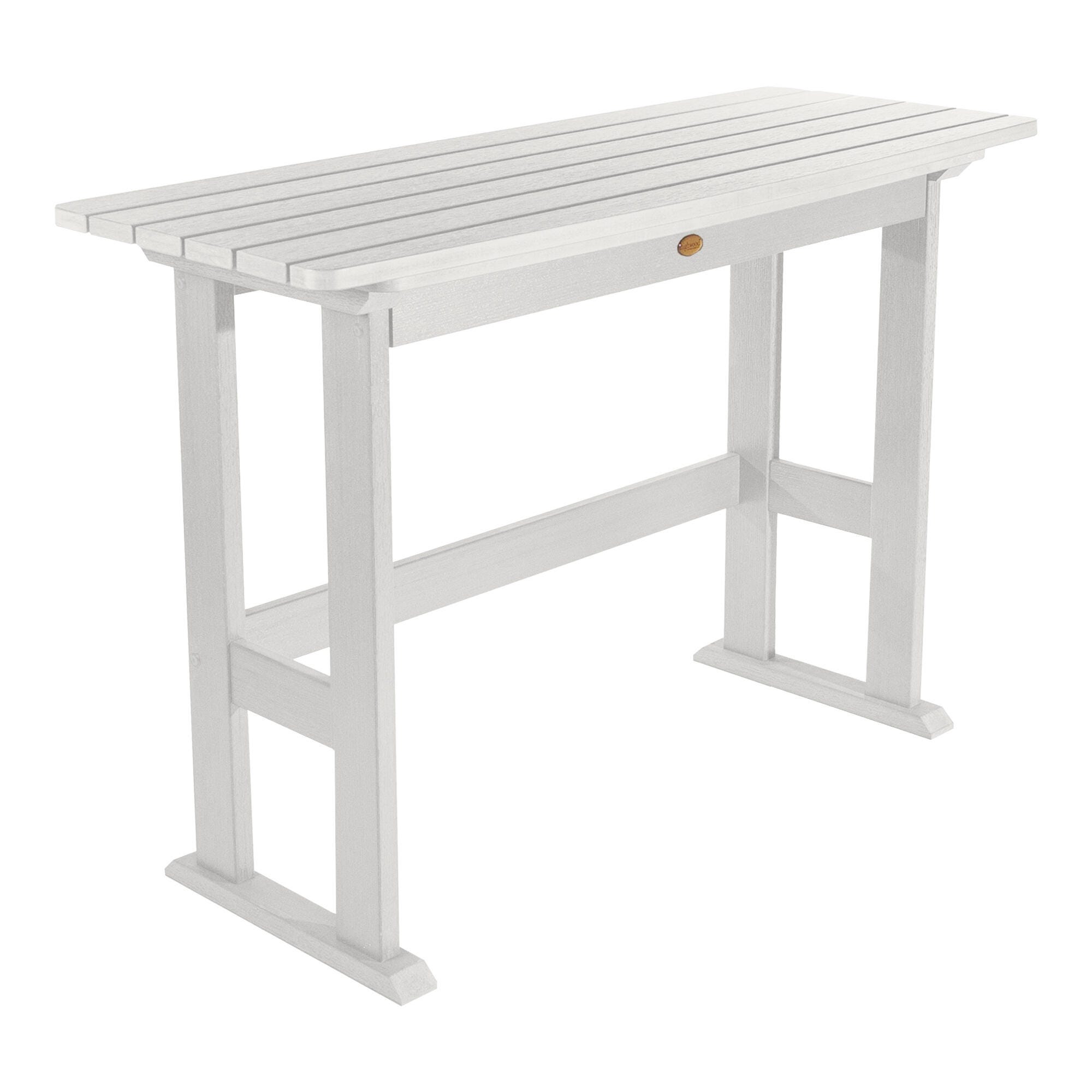 Highwood USA Lehigh Counter Height Balcony Table, White, large