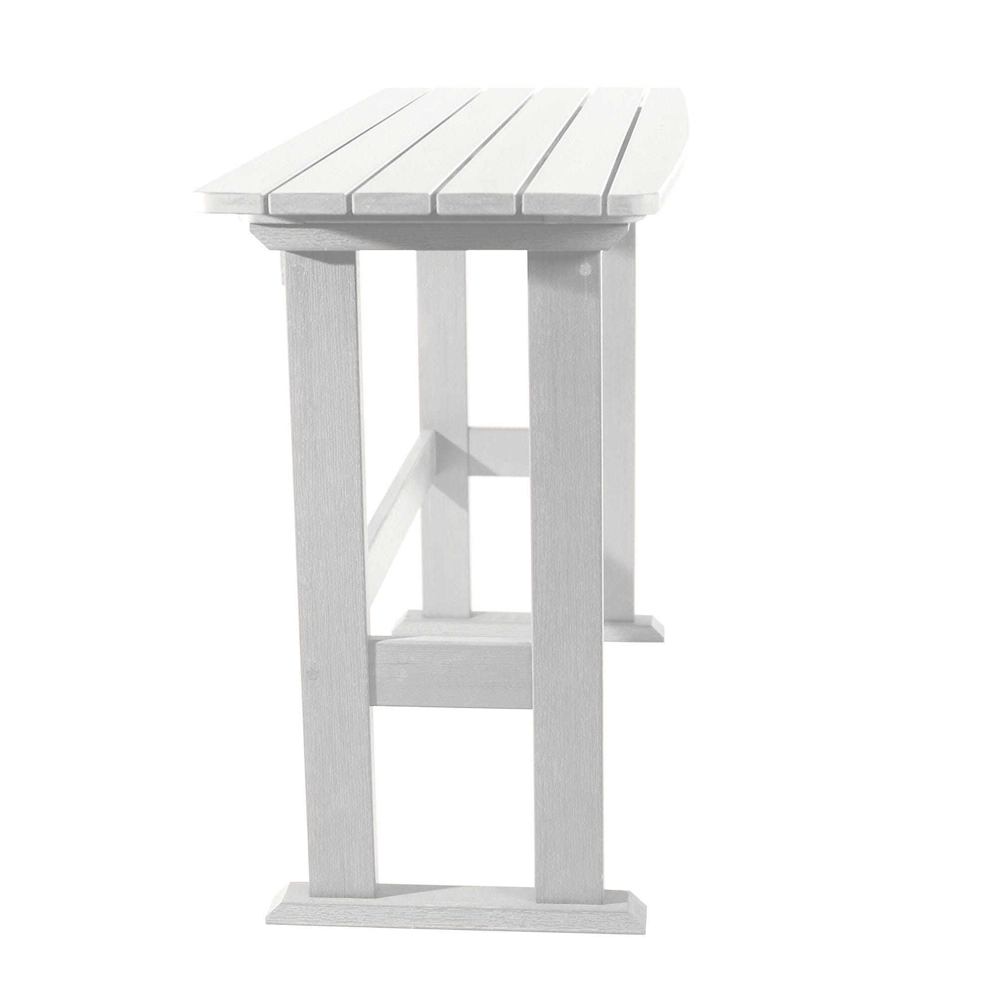 Highwood USA Lehigh Counter Height Balcony Table, White, large