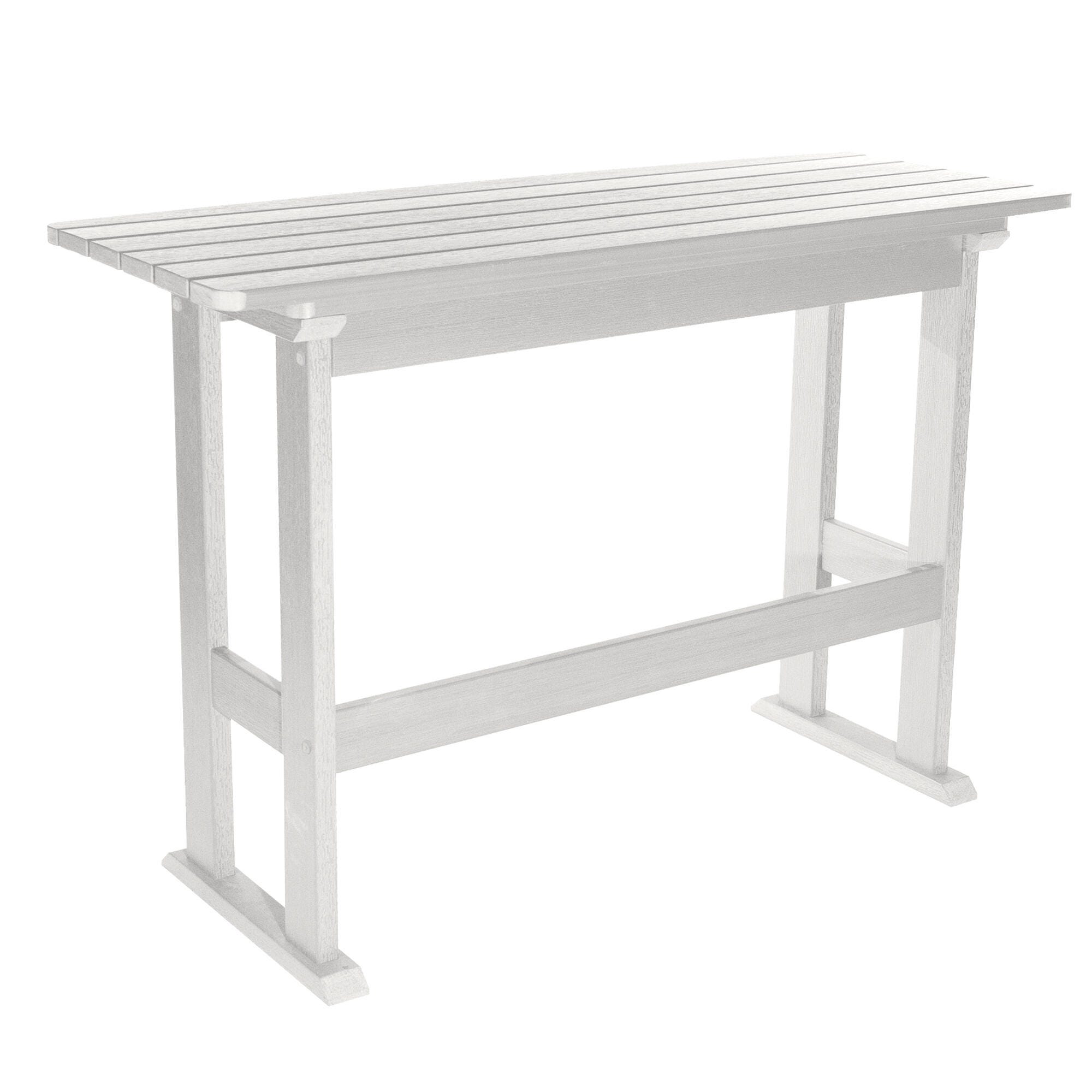 Highwood USA Lehigh Counter Height Balcony Table, White, large