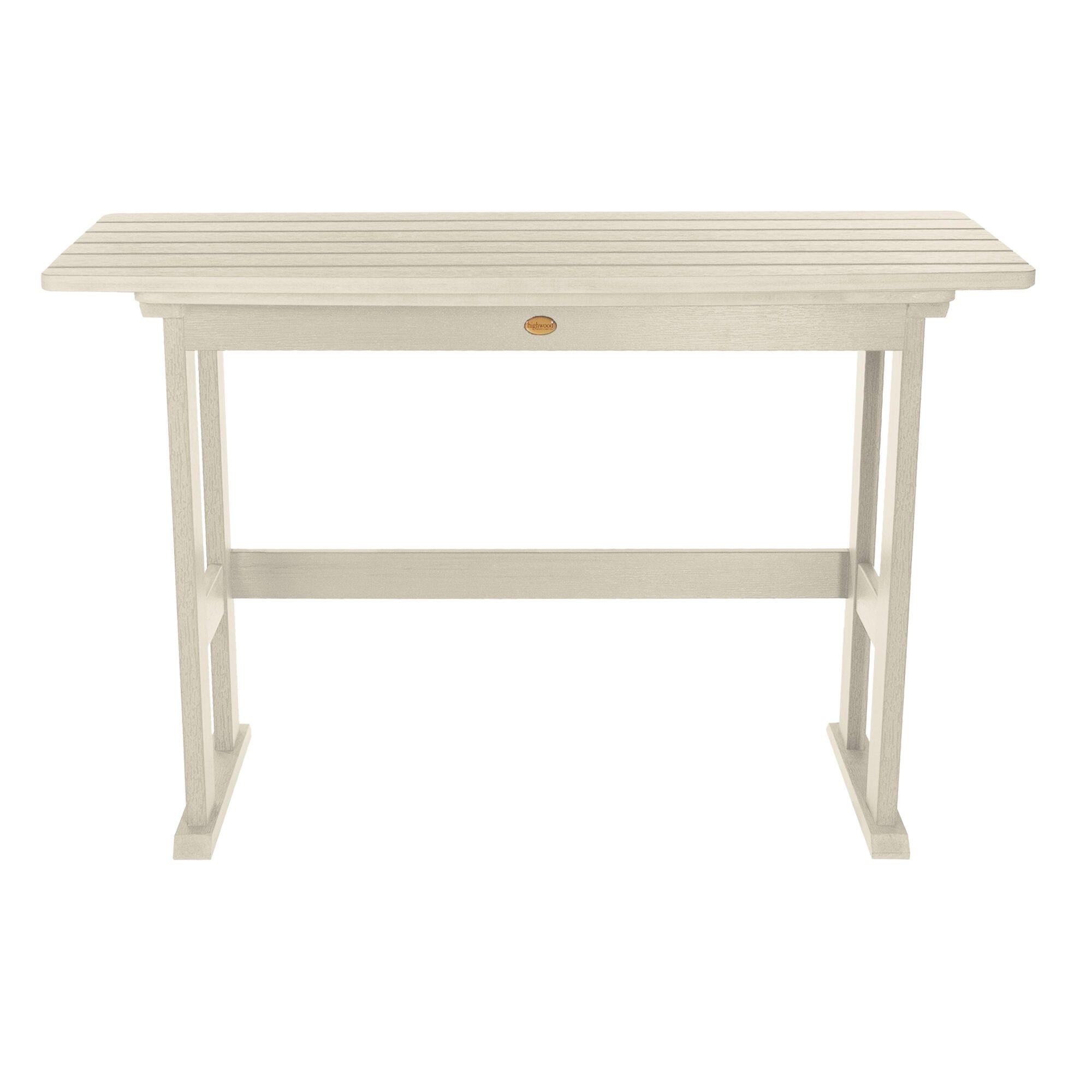Highwood USA Lehigh Counter Height Balcony Table, Whitewash, large