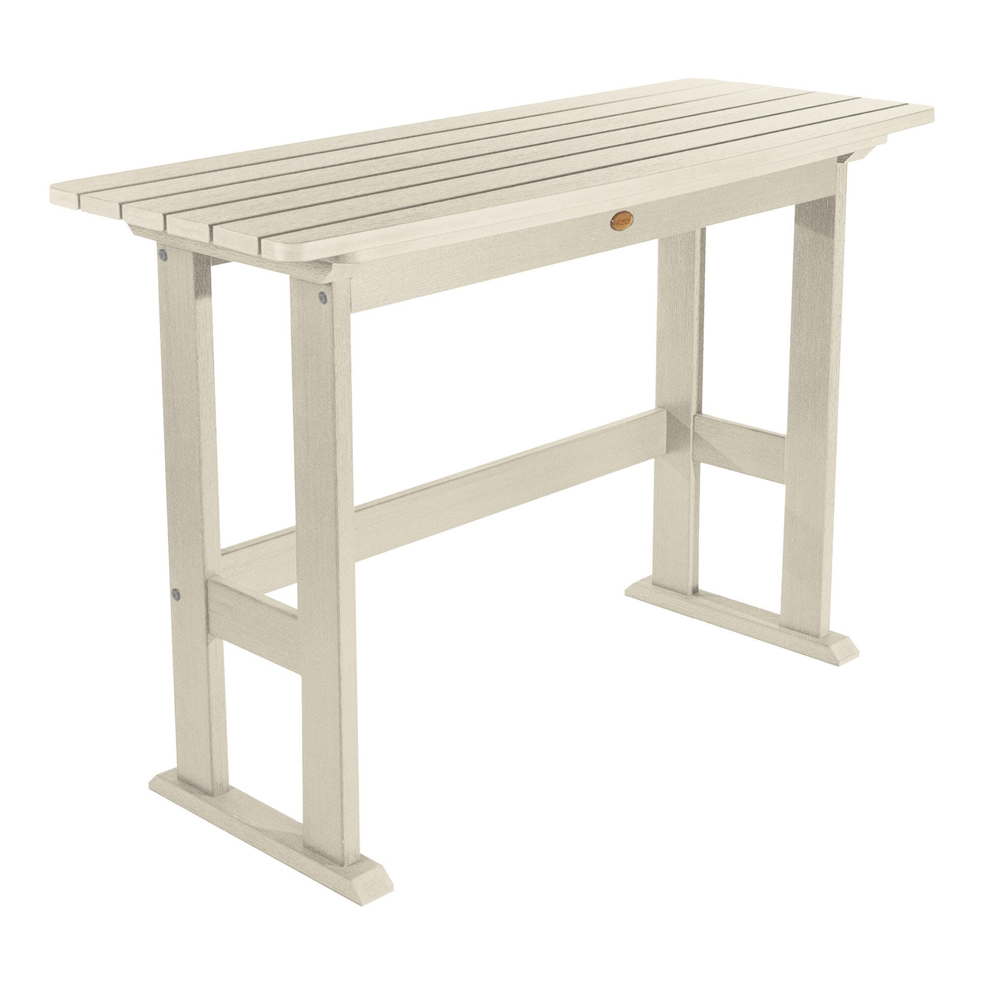 Highwood USA Lehigh Counter Height Balcony Table, Whitewash, large