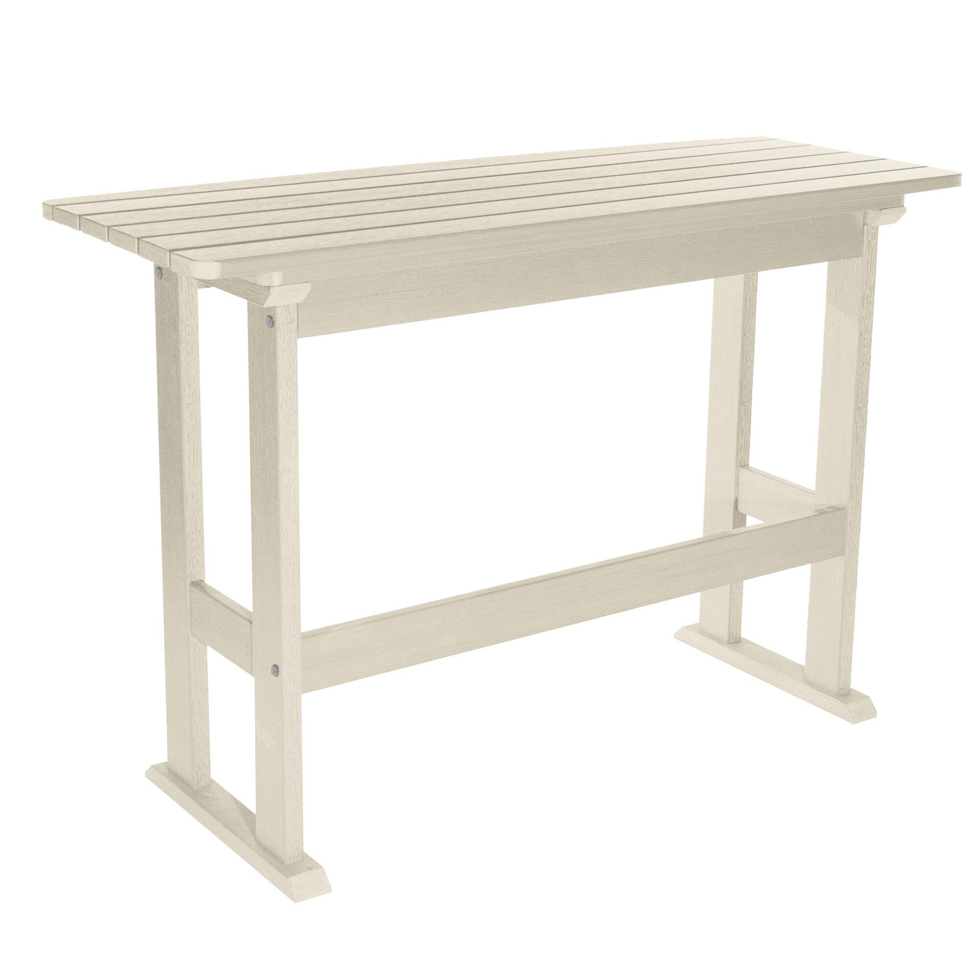Highwood USA Lehigh Counter Height Balcony Table, Whitewash, large