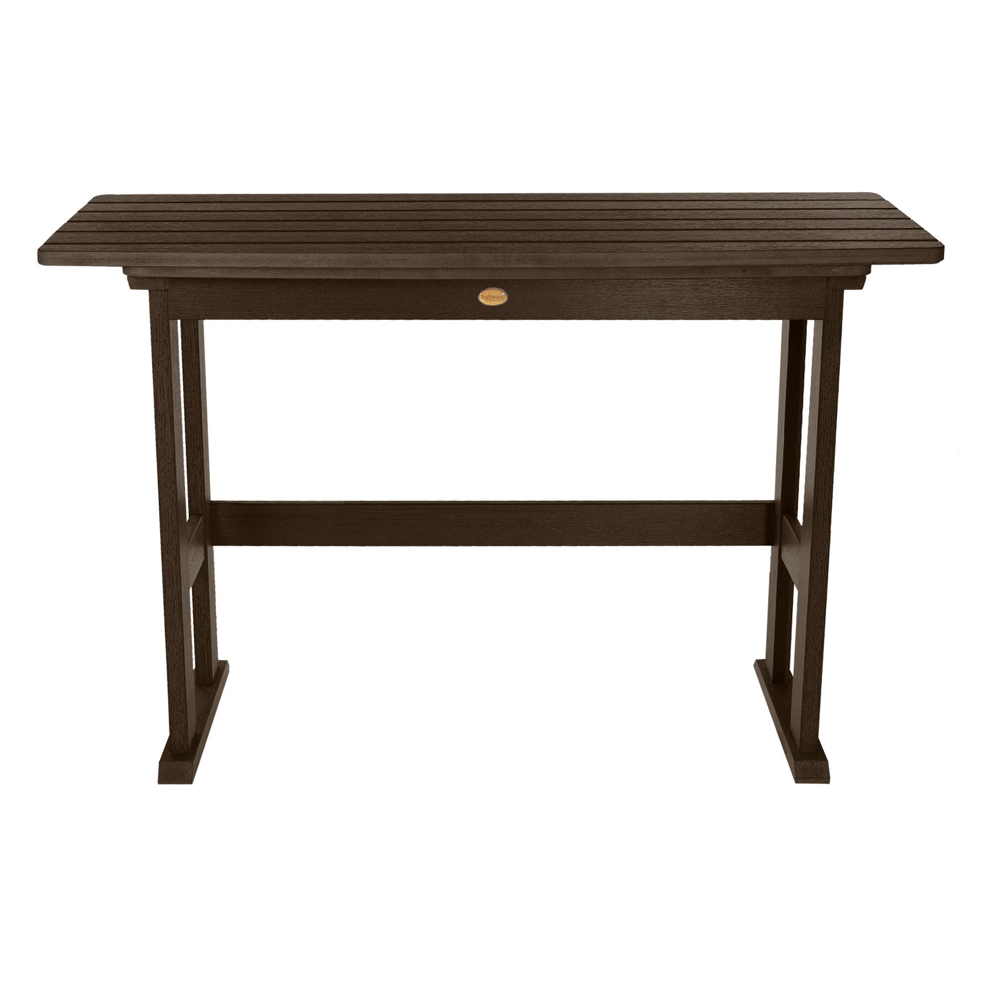 Highwood USA Lehigh Counter Height Balcony Table, Weathered Acorn, large