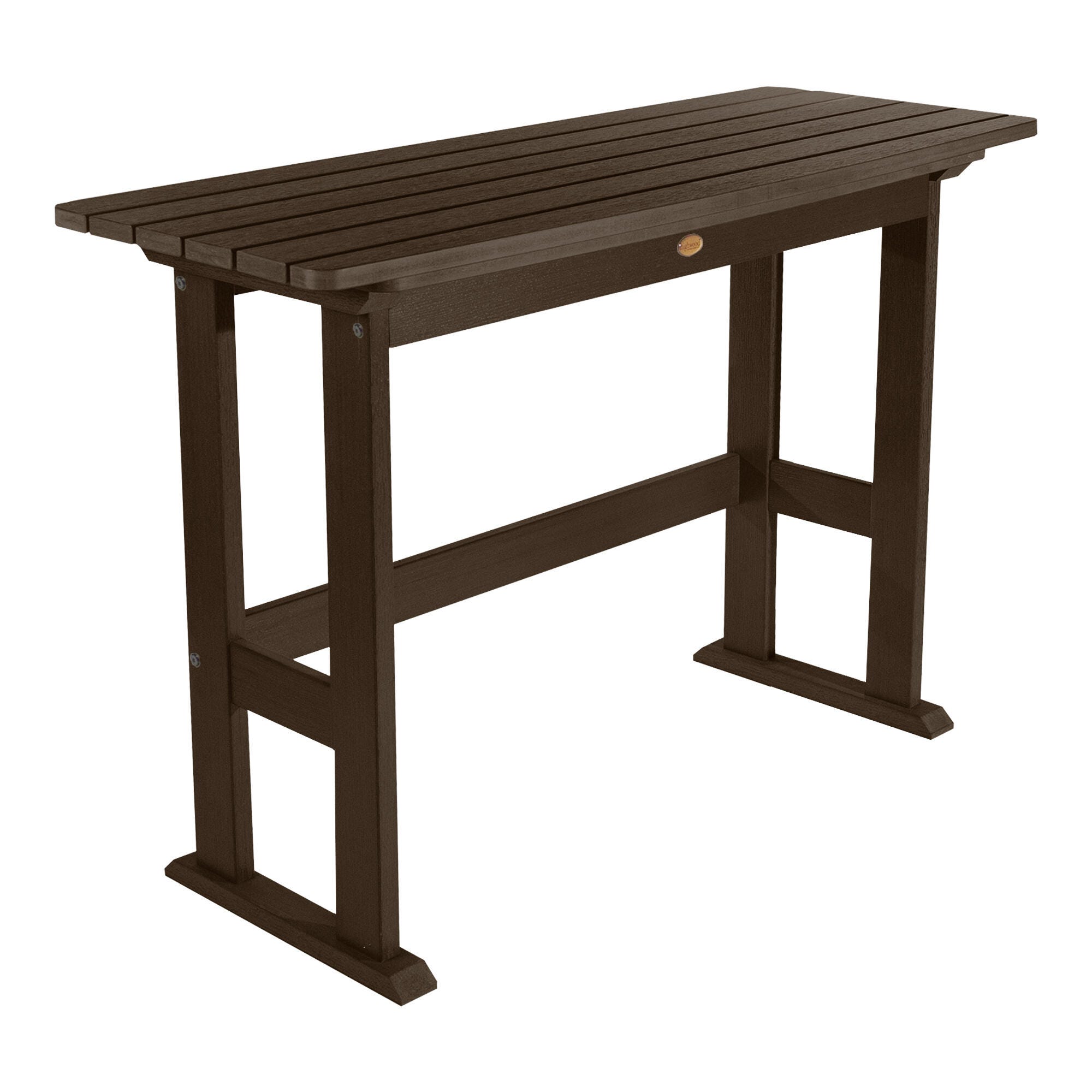 Highwood USA Lehigh Counter Height Balcony Table, Weathered Acorn, large