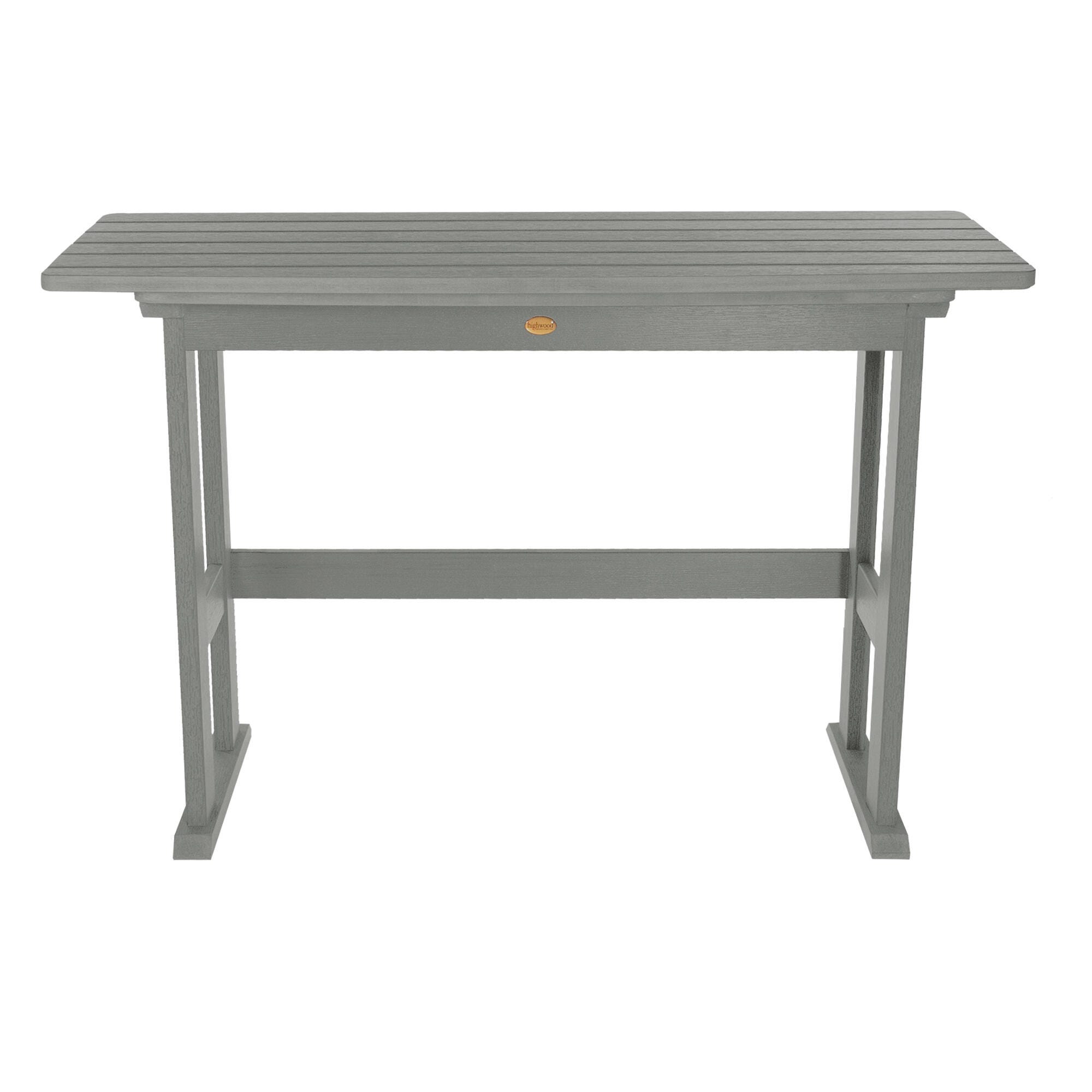 Highwood USA Lehigh Counter Height Balcony Table, Coastal Teak, large