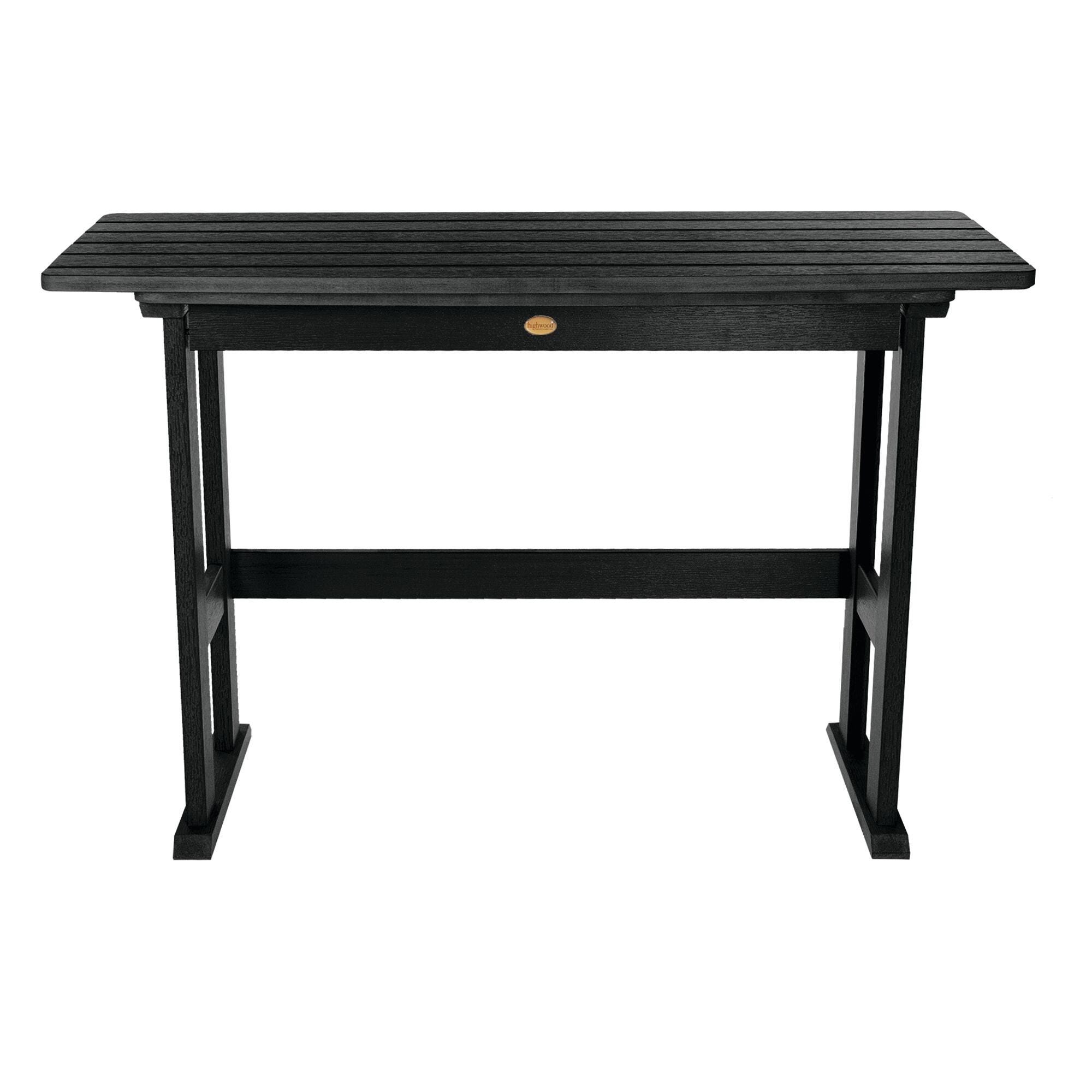 Highwood USA Lehigh Counter Height Balcony Table, Black, large