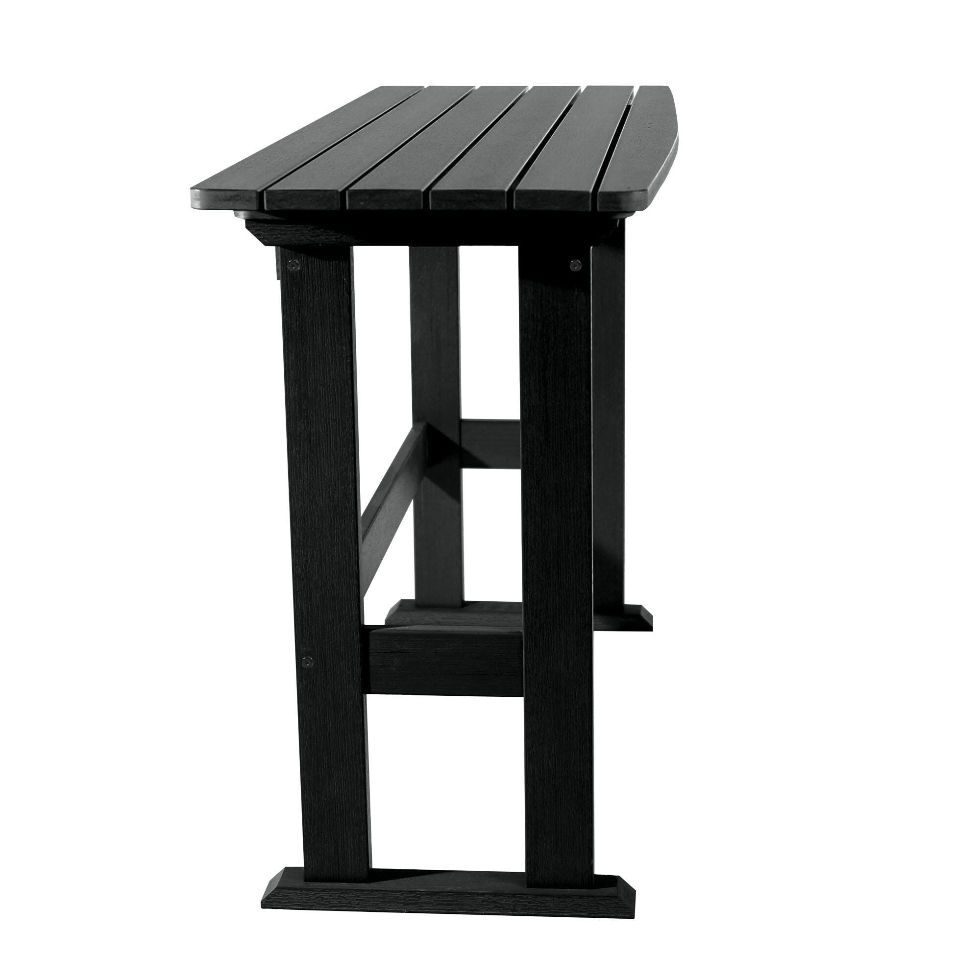 Highwood USA Lehigh Counter Height Balcony Table, Black, large