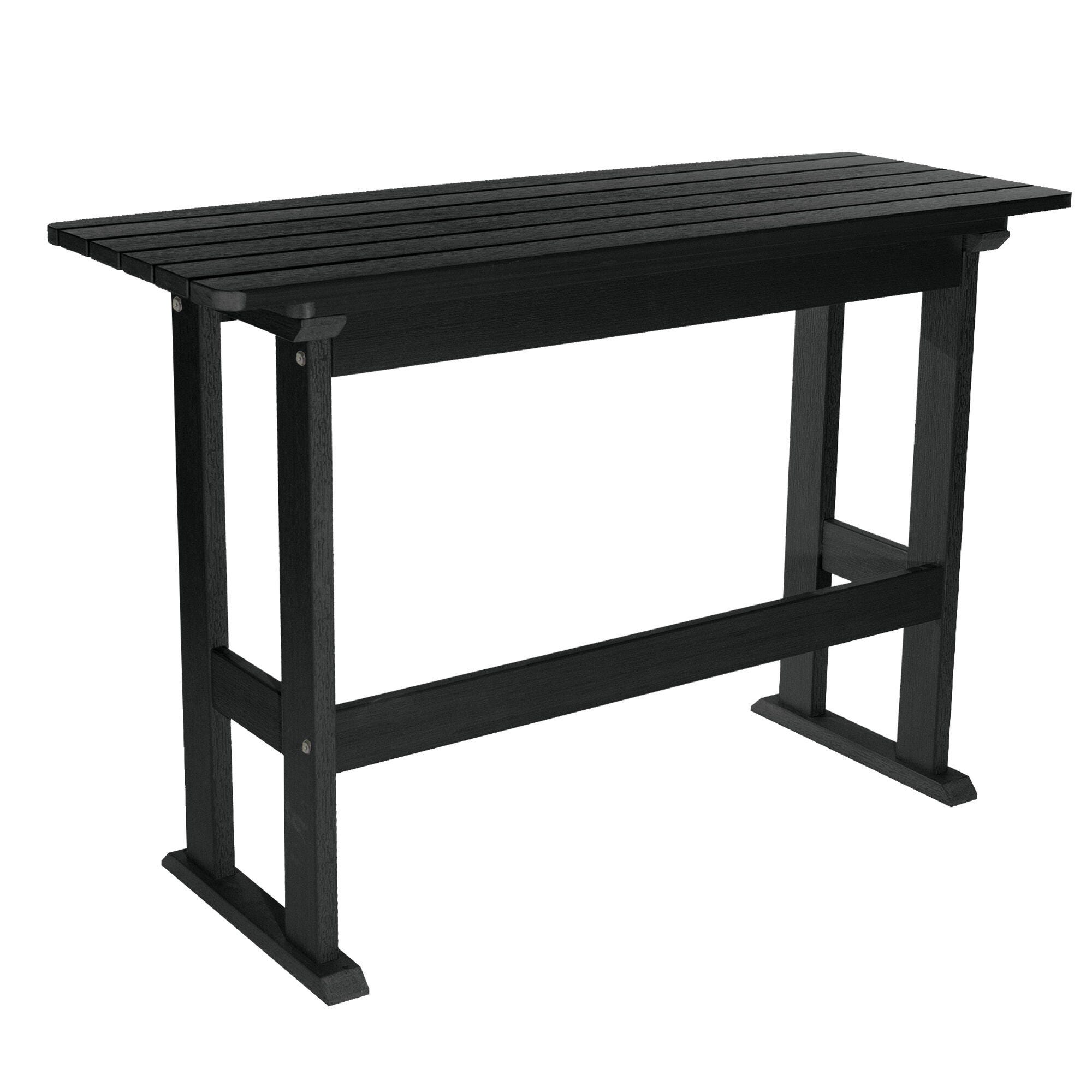Highwood USA Lehigh Counter Height Balcony Table, Black, large