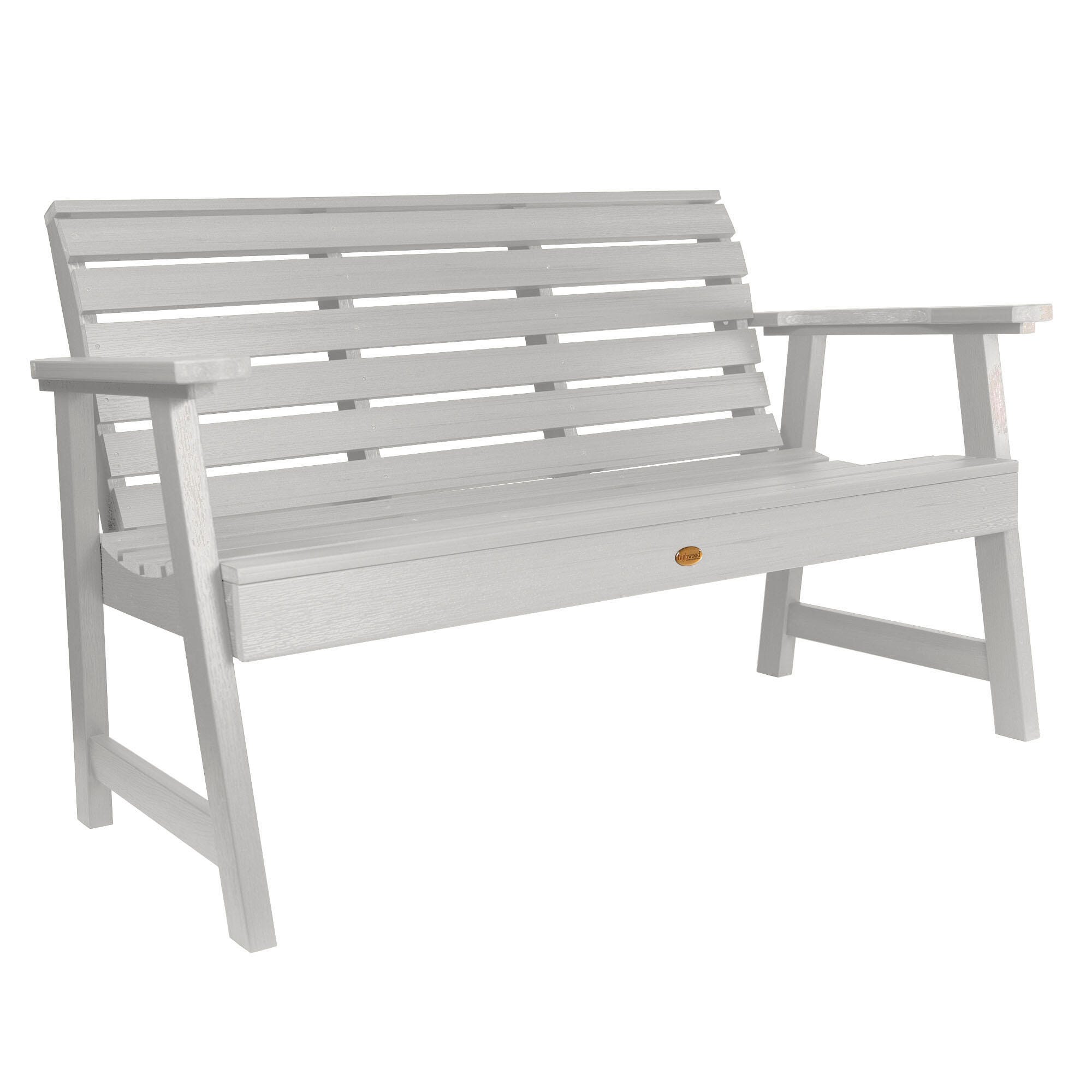 Highwood USA Weatherly 4-Foot Garden Bench, White, large