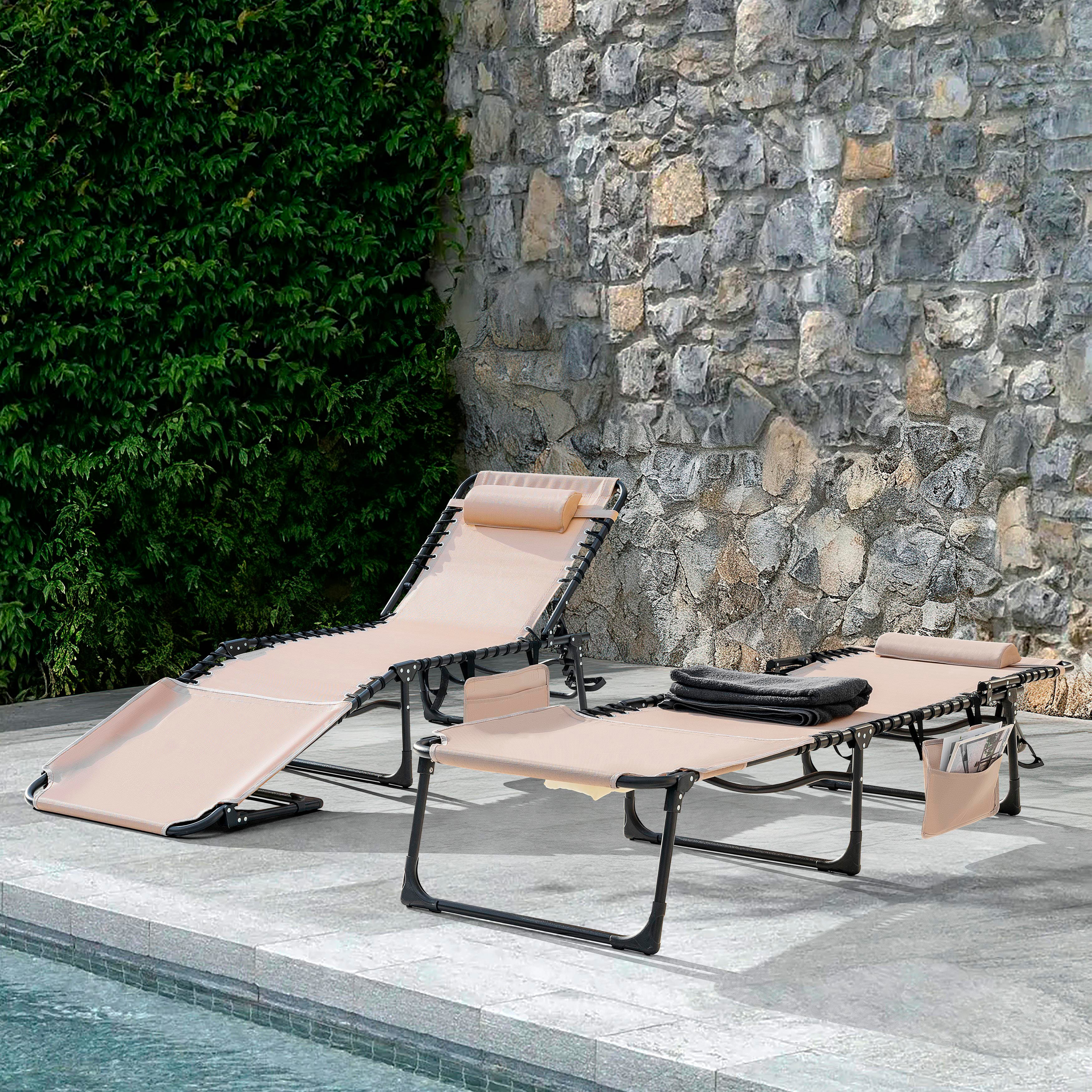 Nuu Garden Foldable Outdoor Chaise Lounge, , large