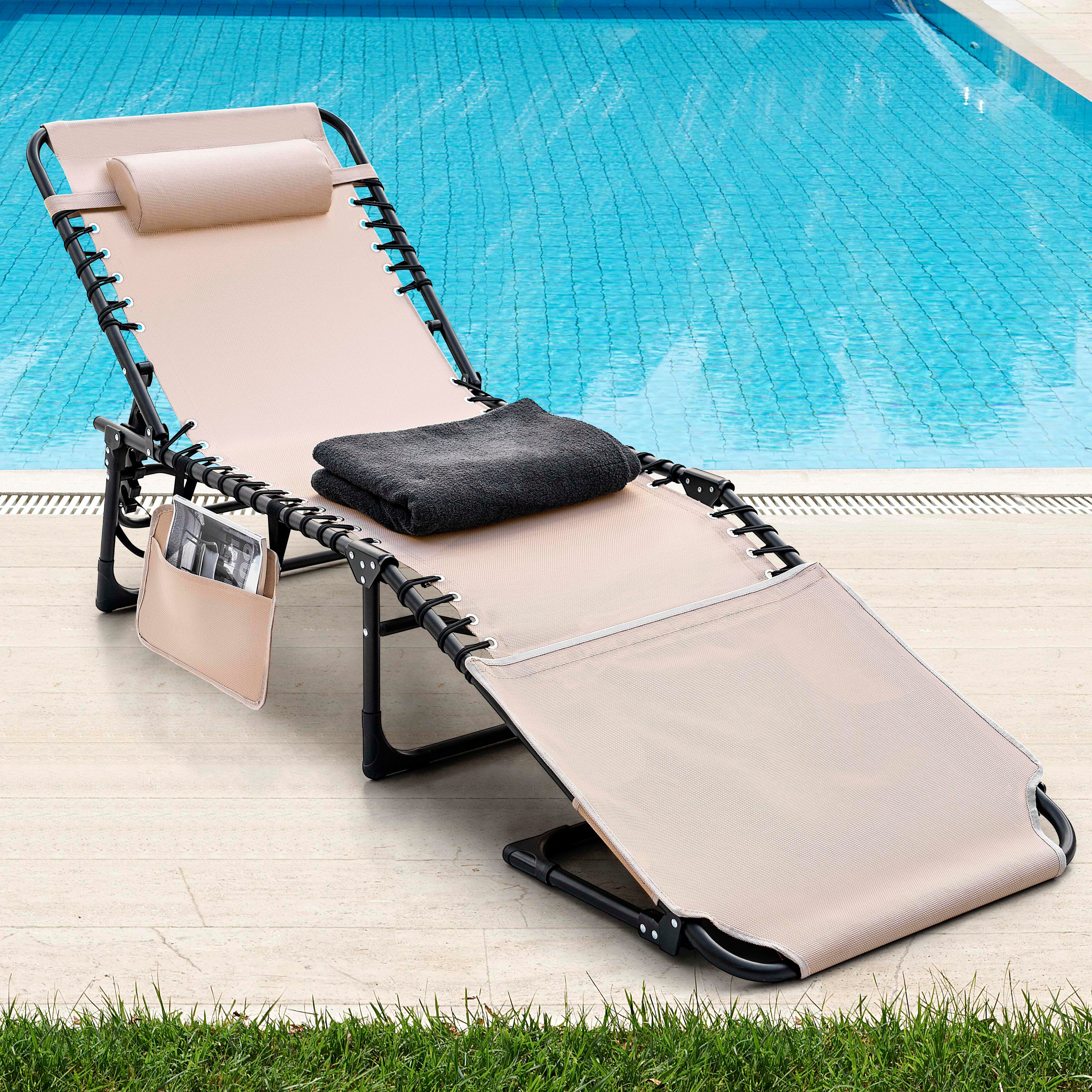 Nuu Garden Foldable Outdoor Chaise Lounge, , large
