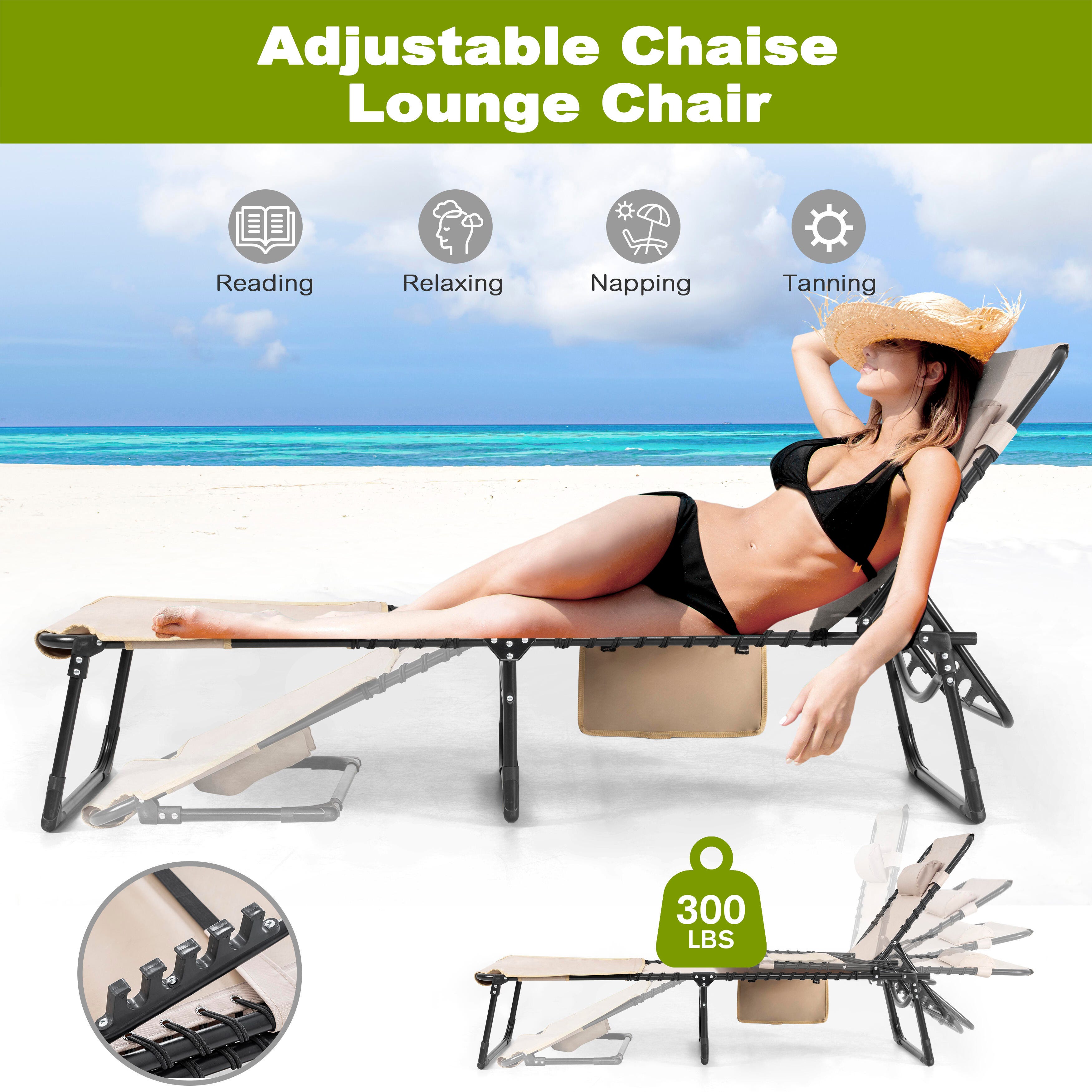 Nuu Garden Foldable Outdoor Chaise Lounge, , large