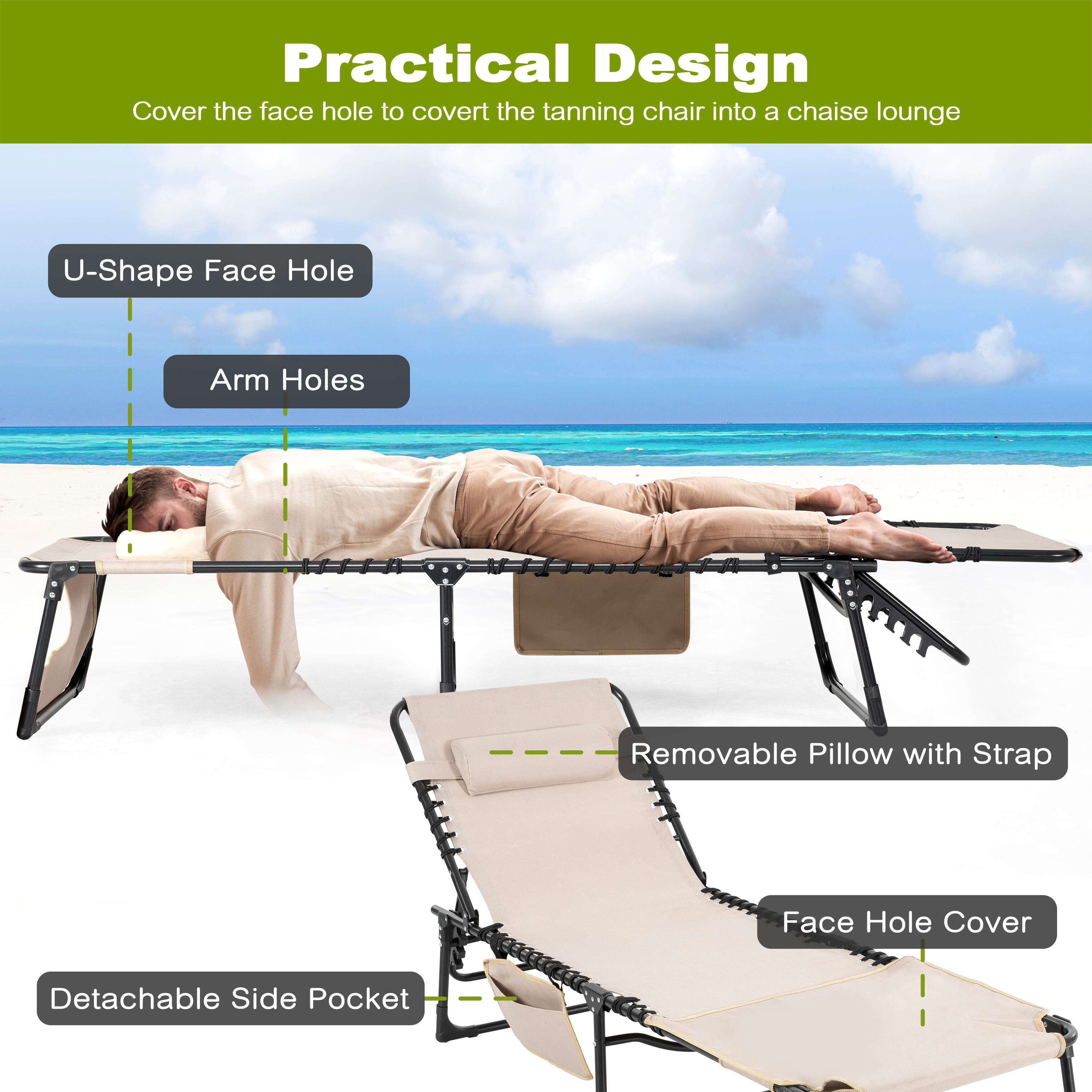 Nuu Garden Foldable Outdoor Chaise Lounge, , large