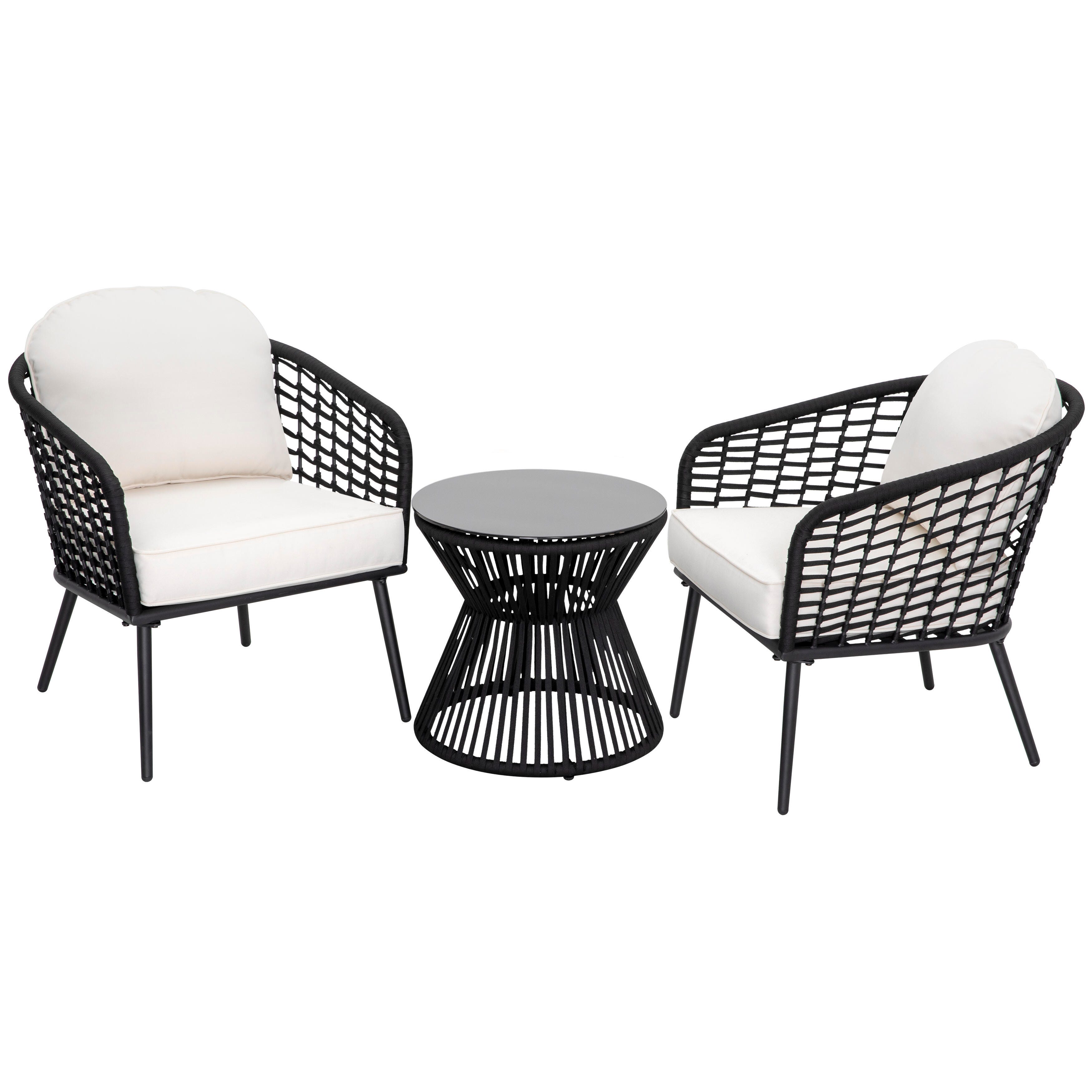 Nuu Garden 2 Outdoor Lounge Chairs and Side Table, , large