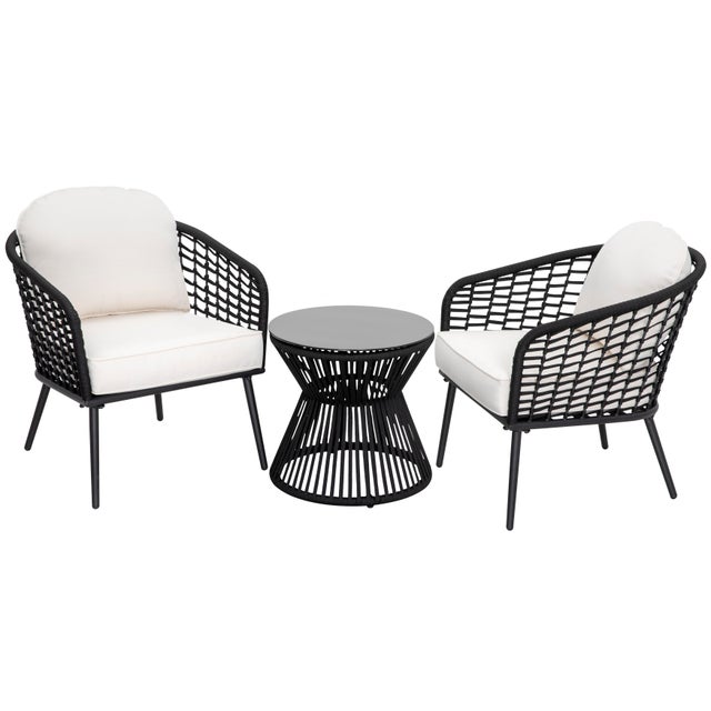 Nuu Garden 2 Outdoor Lounge Chairs and Side Table