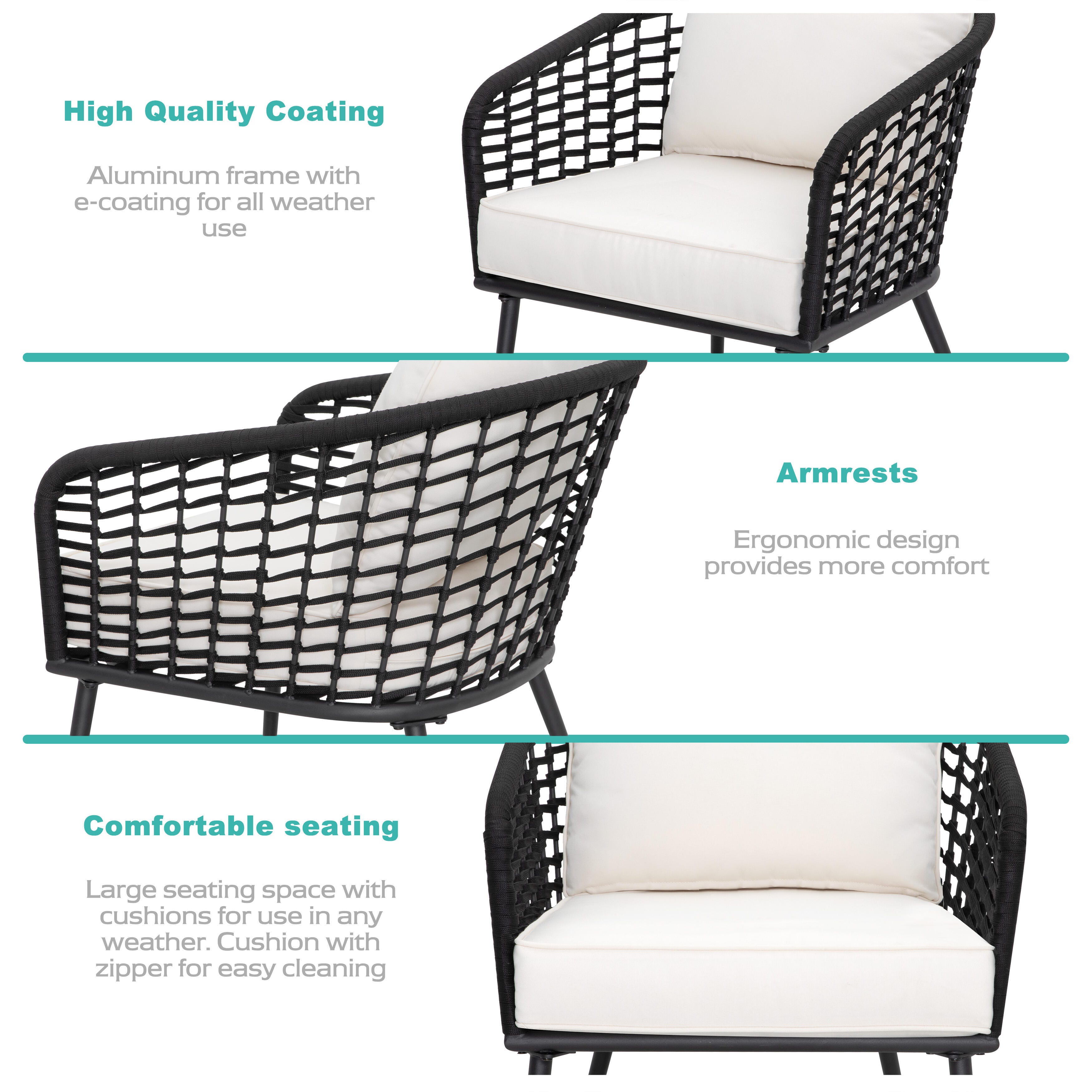 Nuu Garden 2 Outdoor Lounge Chairs and Side Table, , large