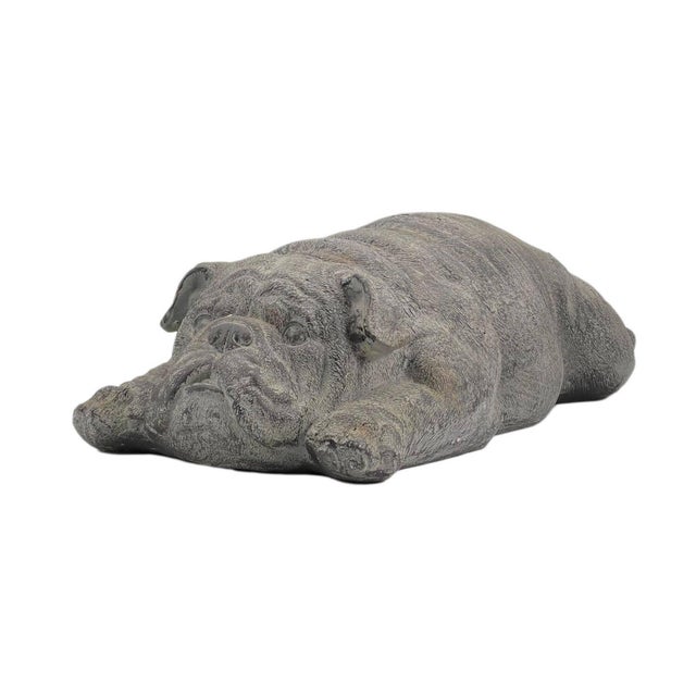 Galt International Outdoor Sleeping Bulldog Statue