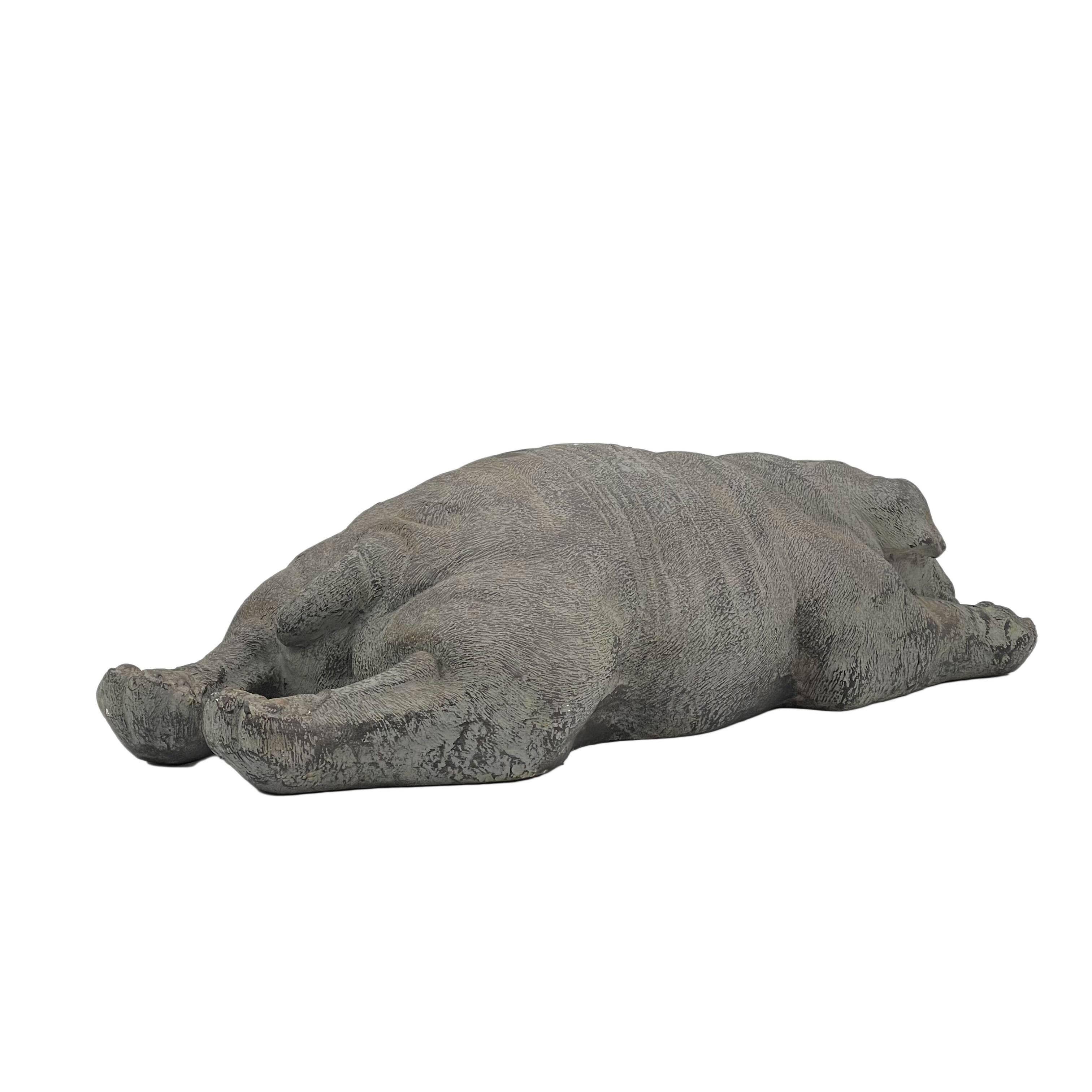 Galt International Polyresin Sleeping Bulldog Statue 23"L, , large