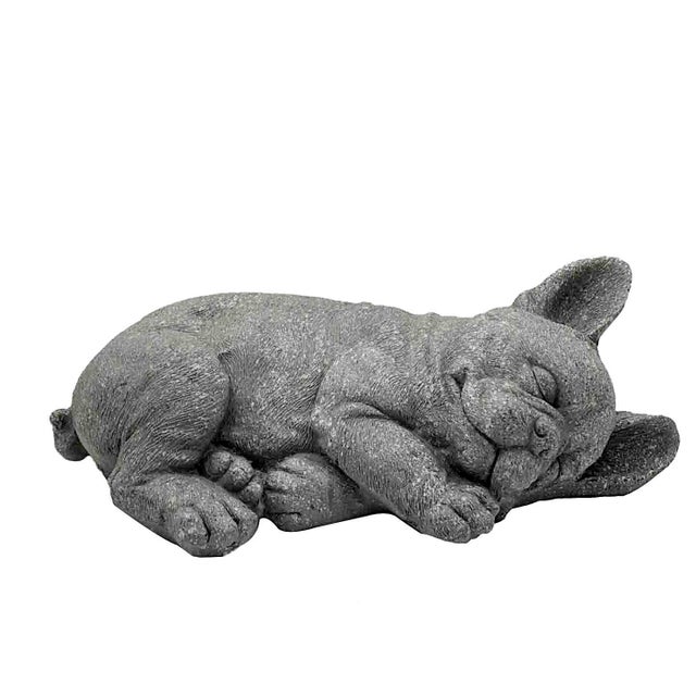Galt International Outdoor Sleeping French Bulldog Statue