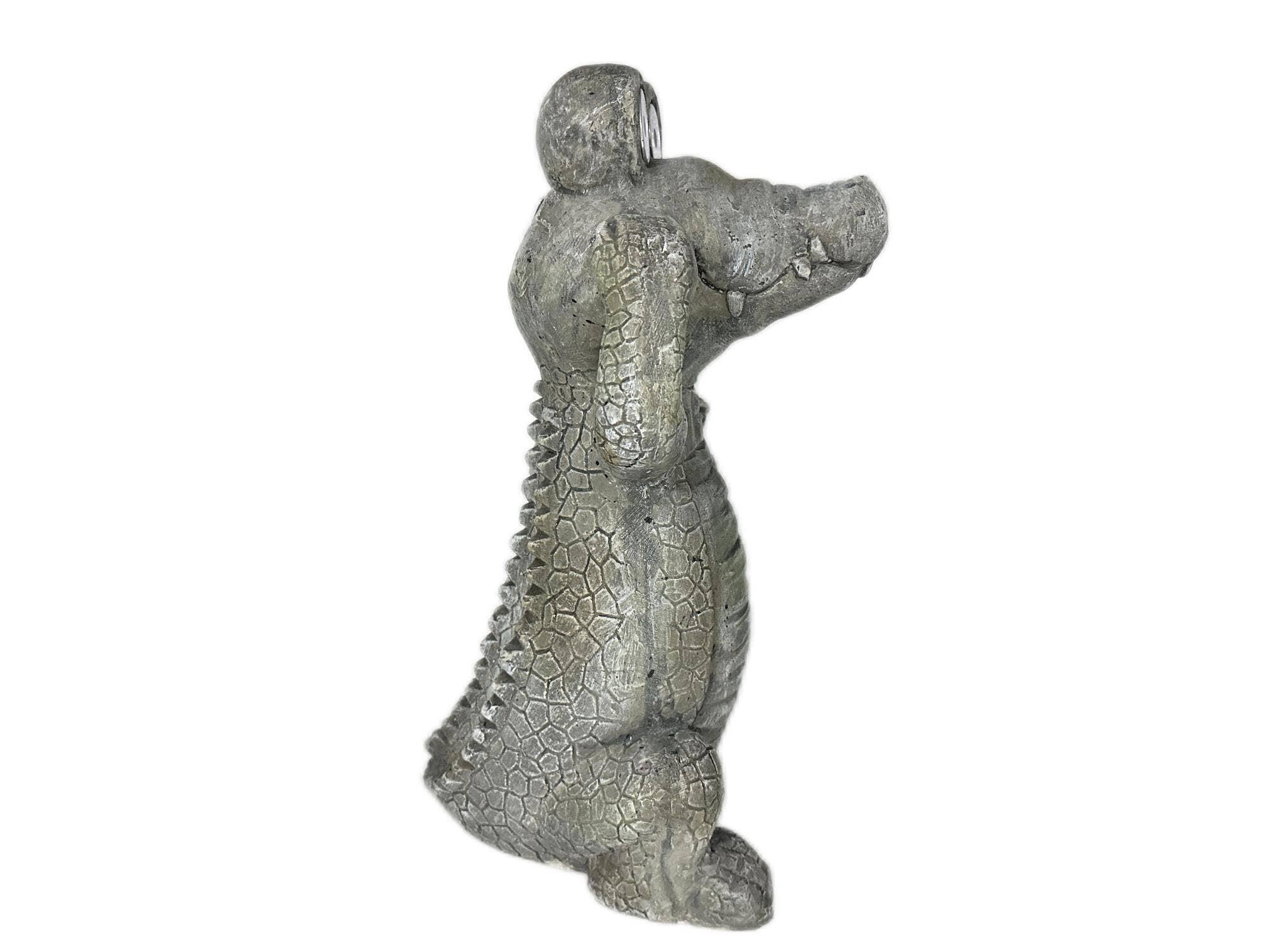 Galt International Romeo Crocodile Solar LED Garden Statue 17.3", , large