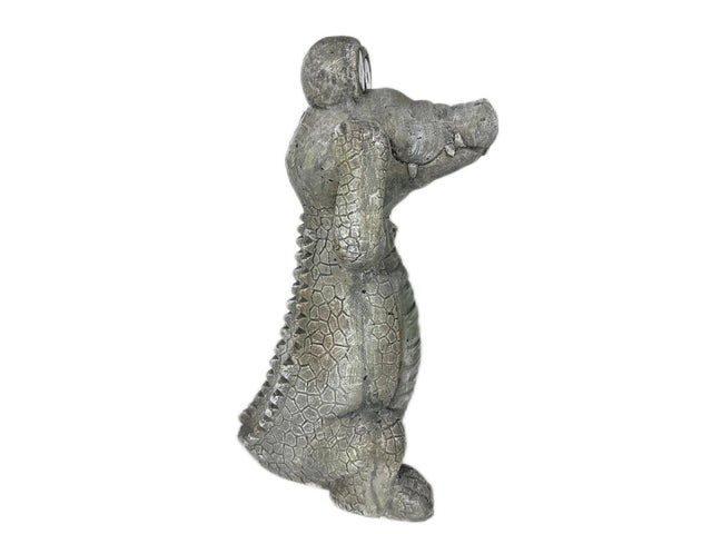 Galt International Outdoor Solar Power Crocodile Statue